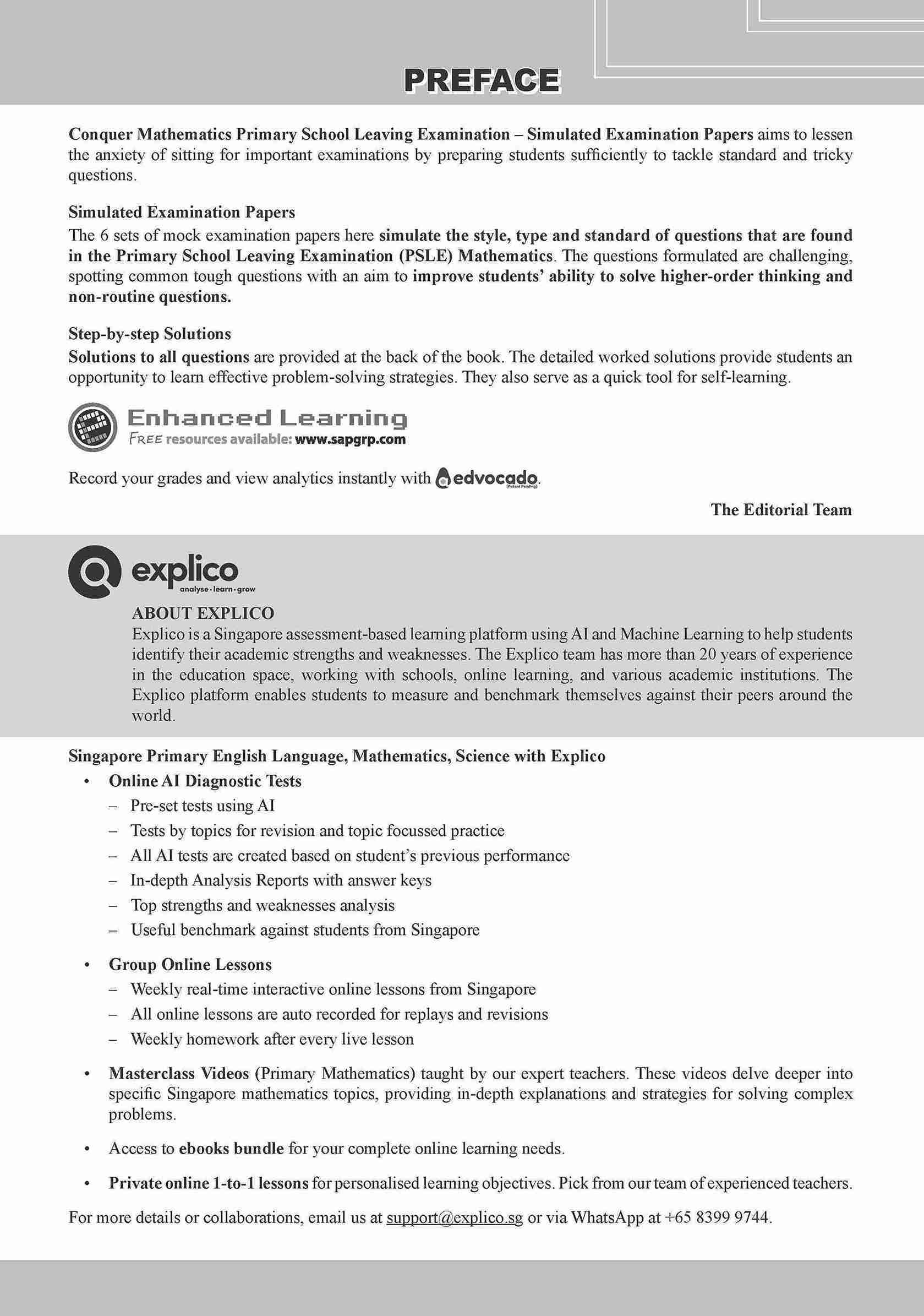 Conquer Mathematics Primary School Leaving Examination – Simulated Examination Papers 