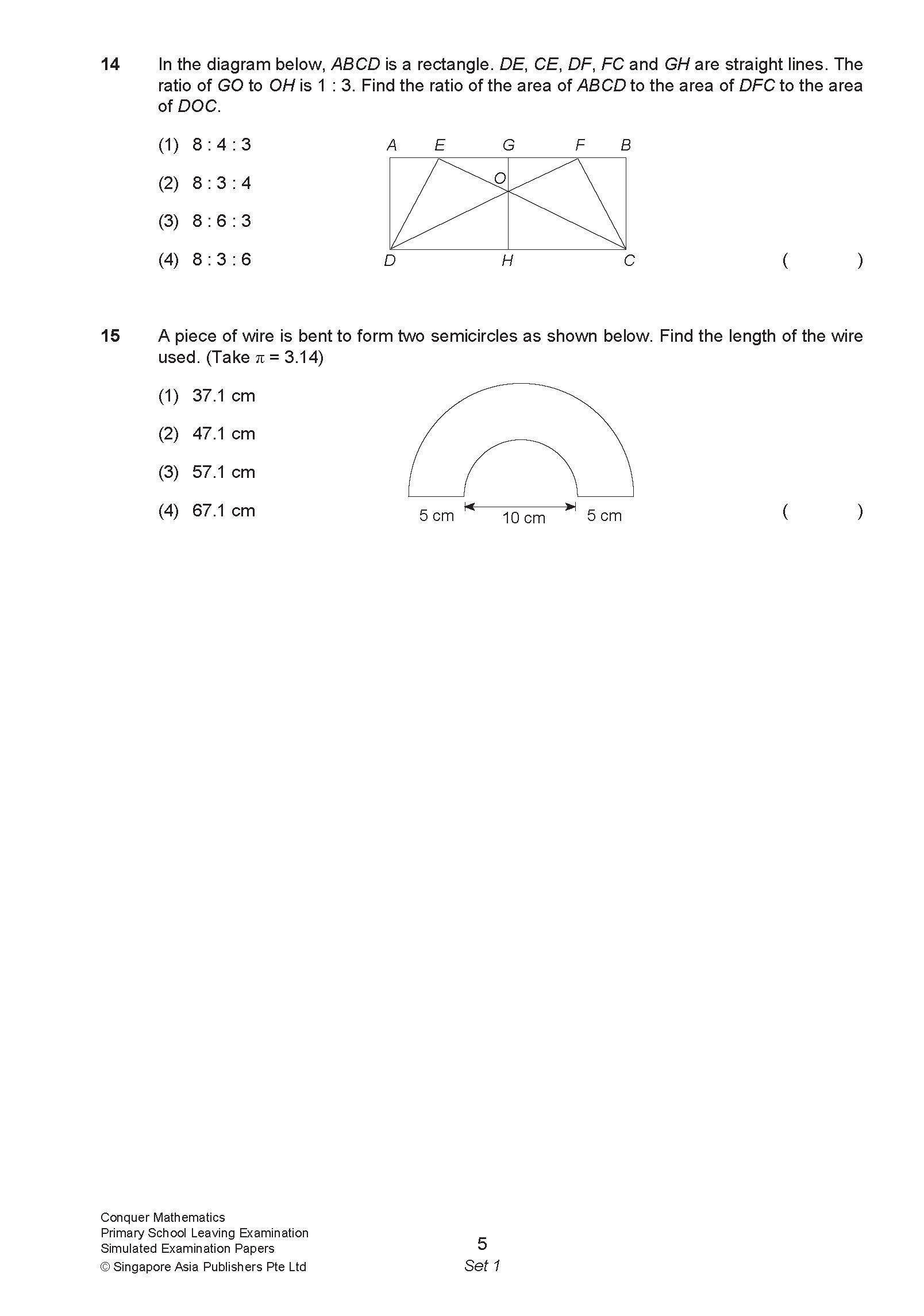 Conquer Mathematics Primary School Leaving Examination – Simulated Examination Papers 