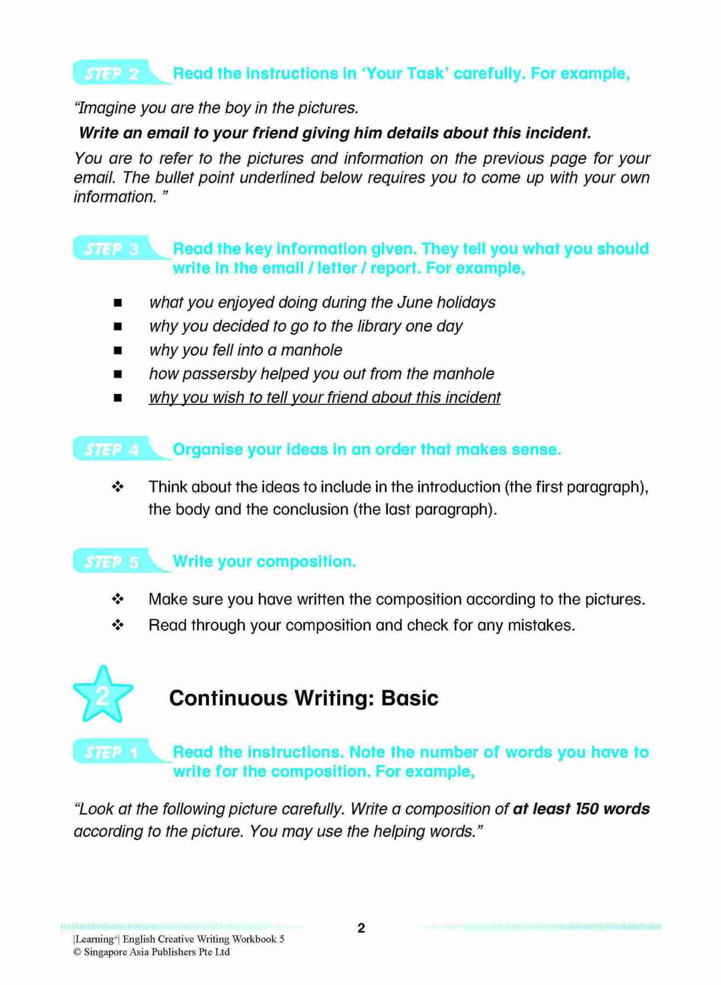 LEARNING+ ENGLISH CREATIVE WRITING Workbook 5