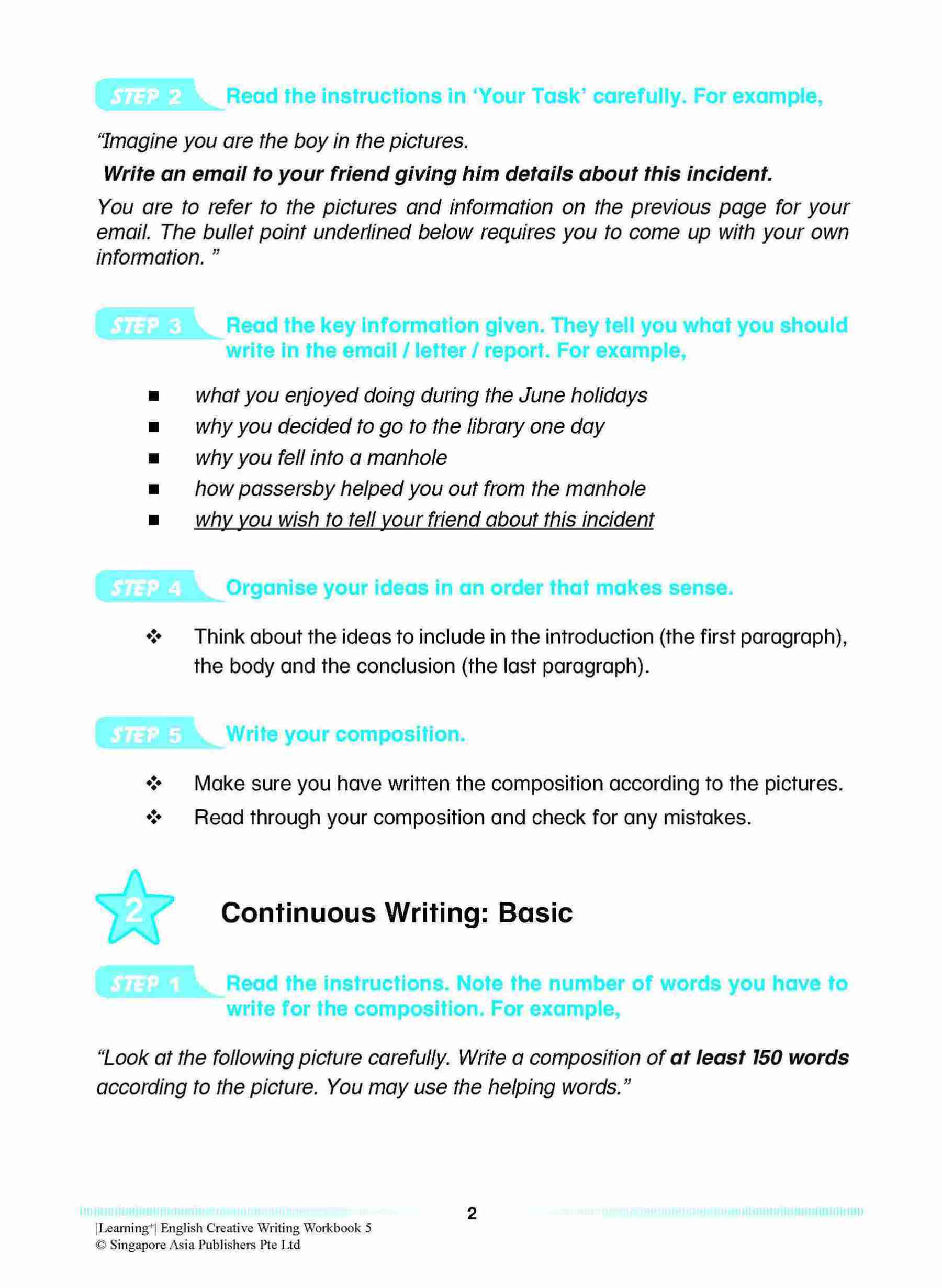 LEARNING+ ENGLISH CREATIVE WRITING Workbook 5