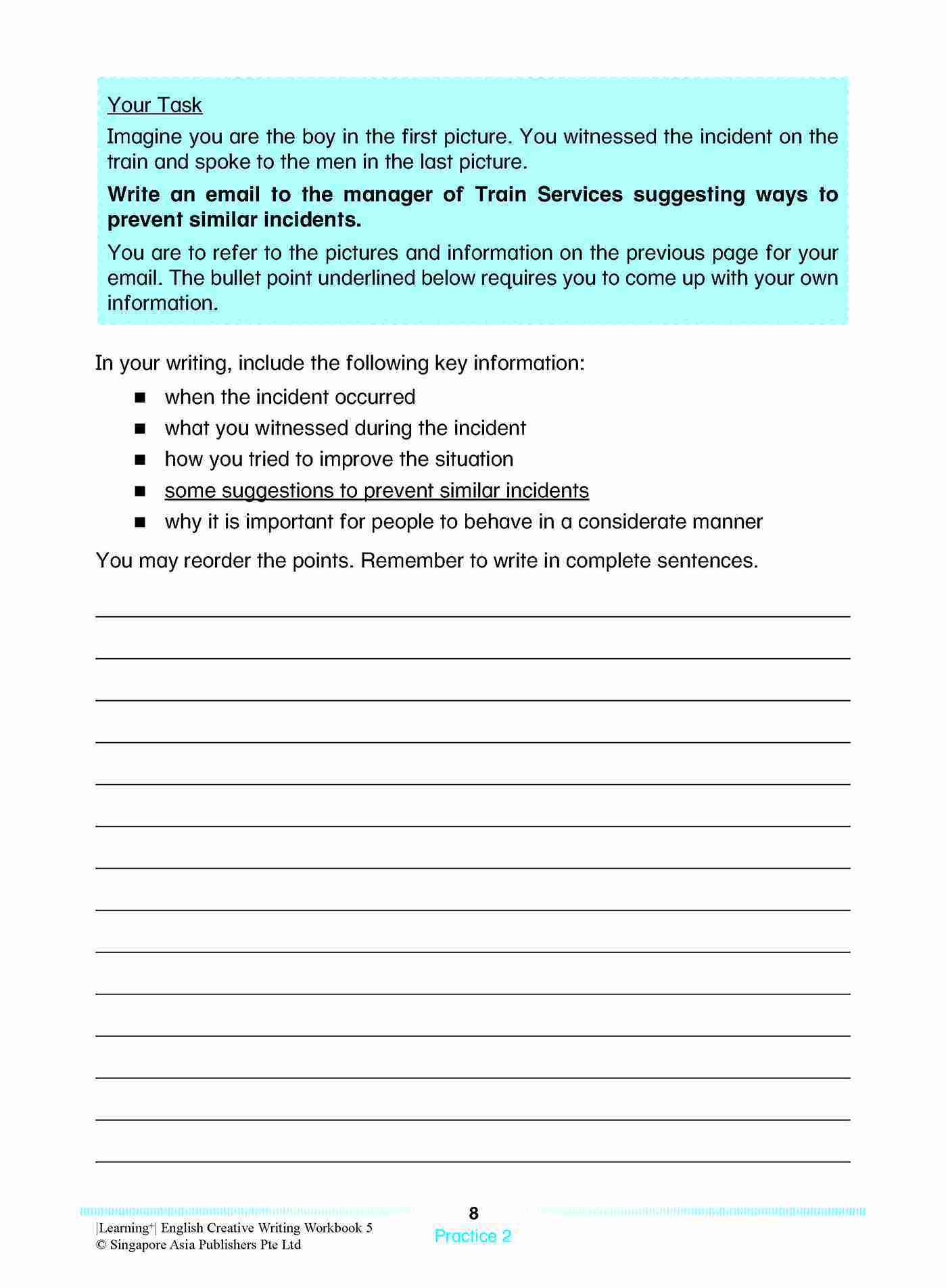 LEARNING+ ENGLISH CREATIVE WRITING Workbook 5