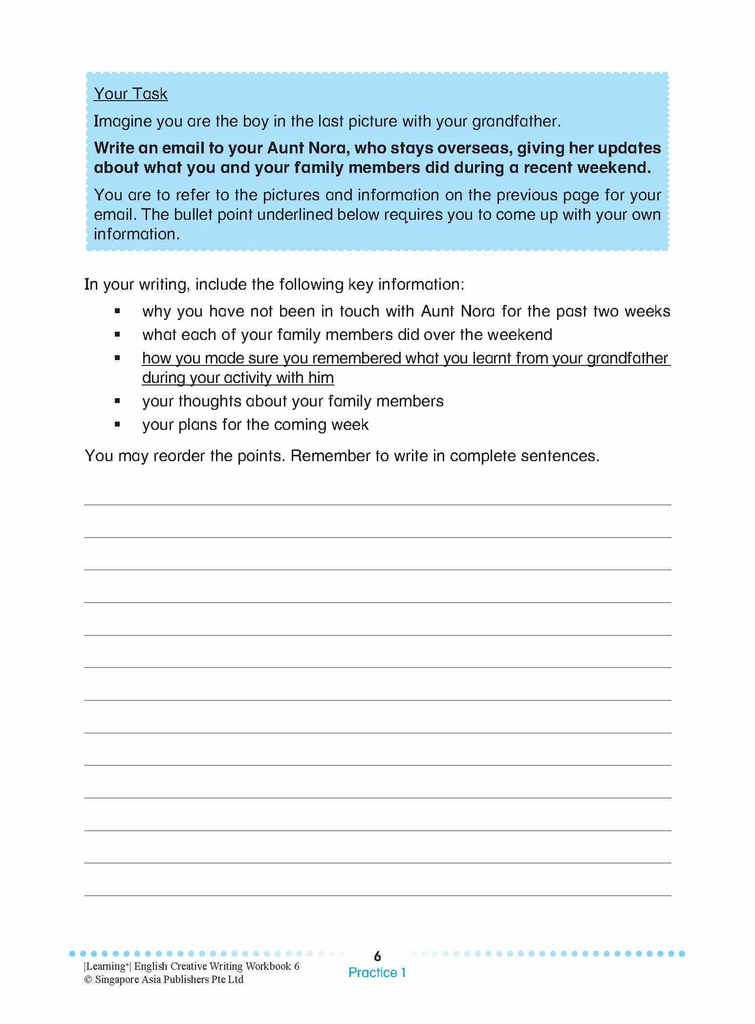 LEARNING+ ENGLISH CREATIVE WRITING Workbook 6