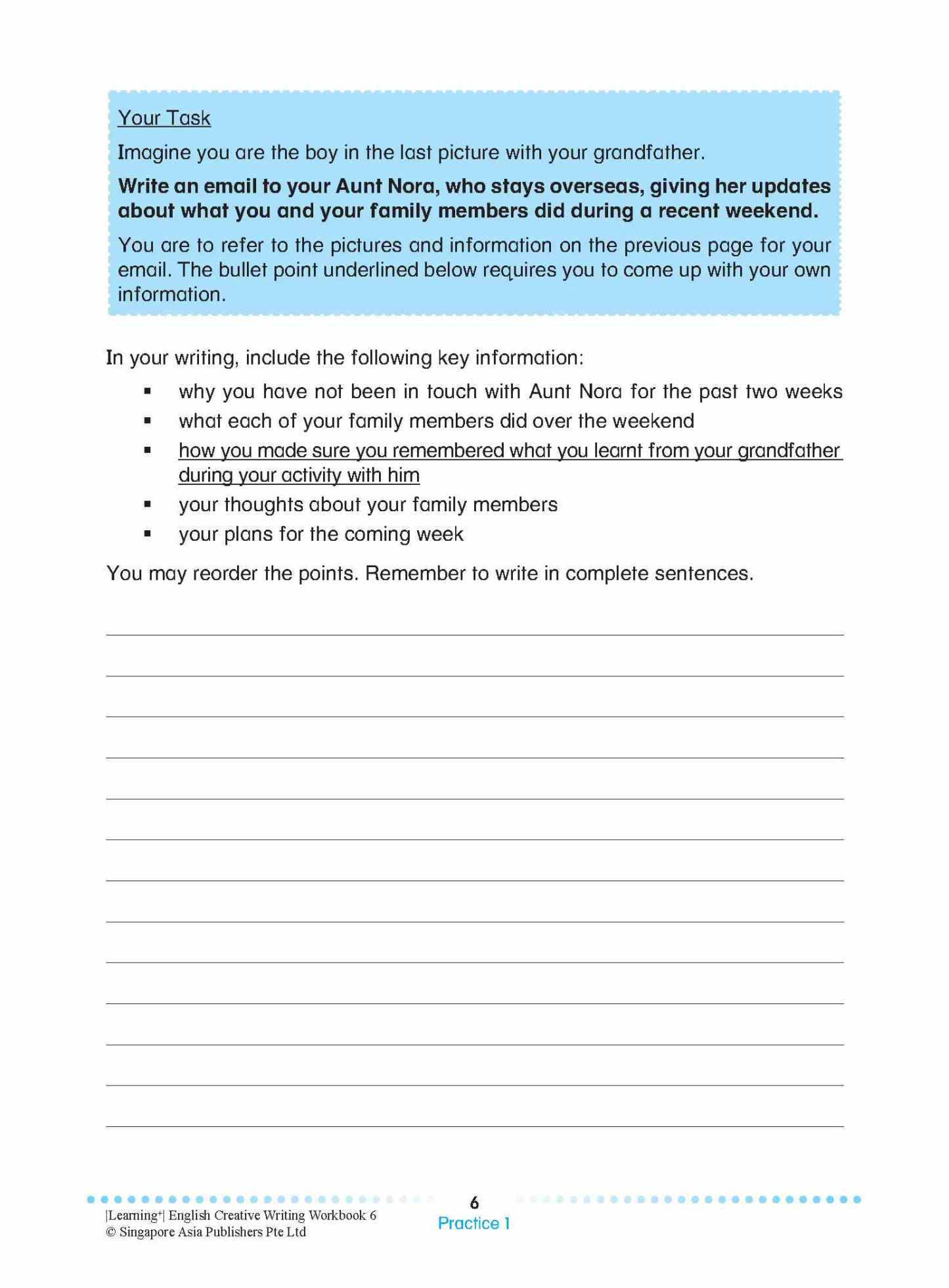 LEARNING+ ENGLISH CREATIVE WRITING Workbook 6