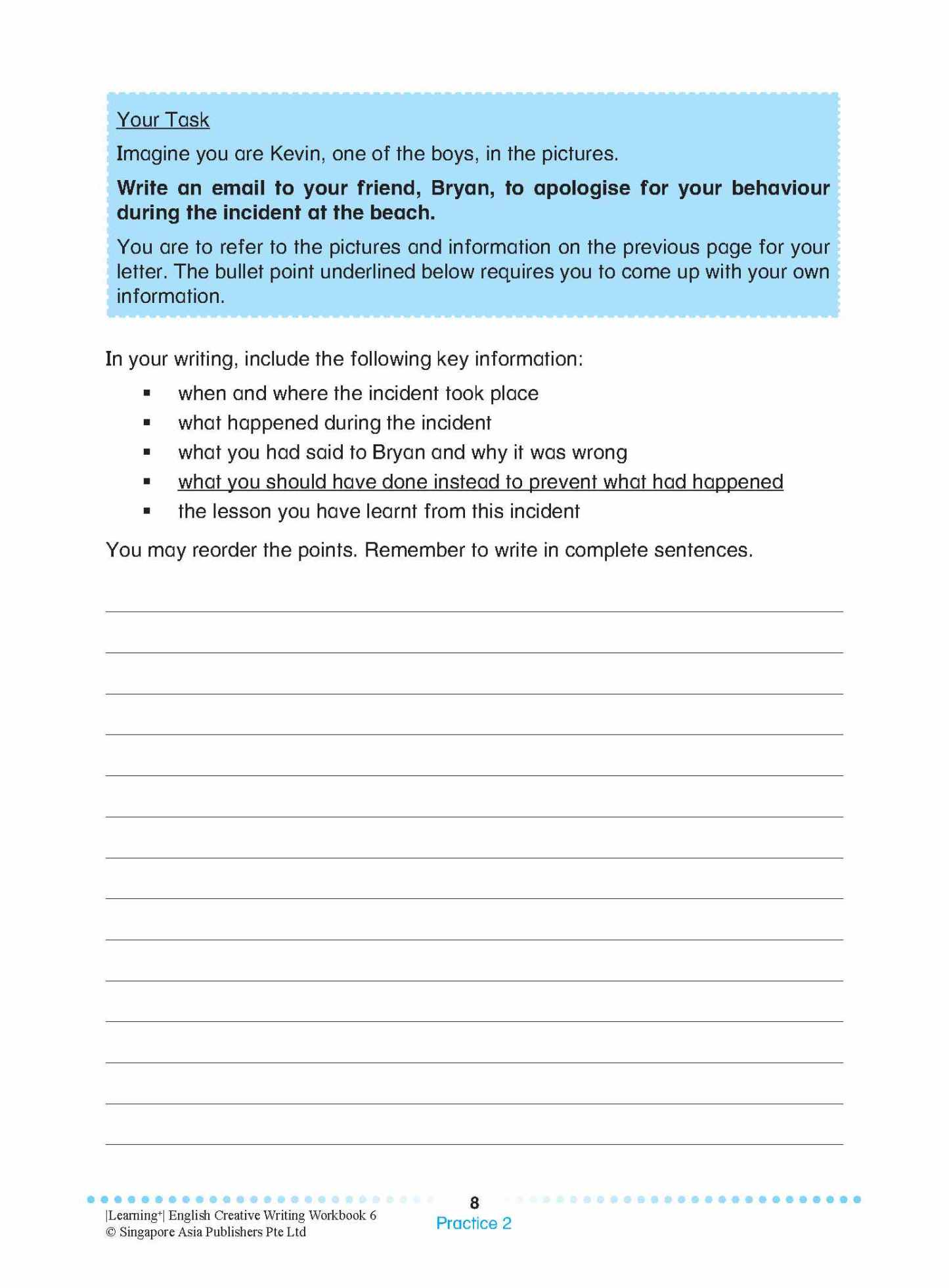 LEARNING+ ENGLISH CREATIVE WRITING Workbook 6