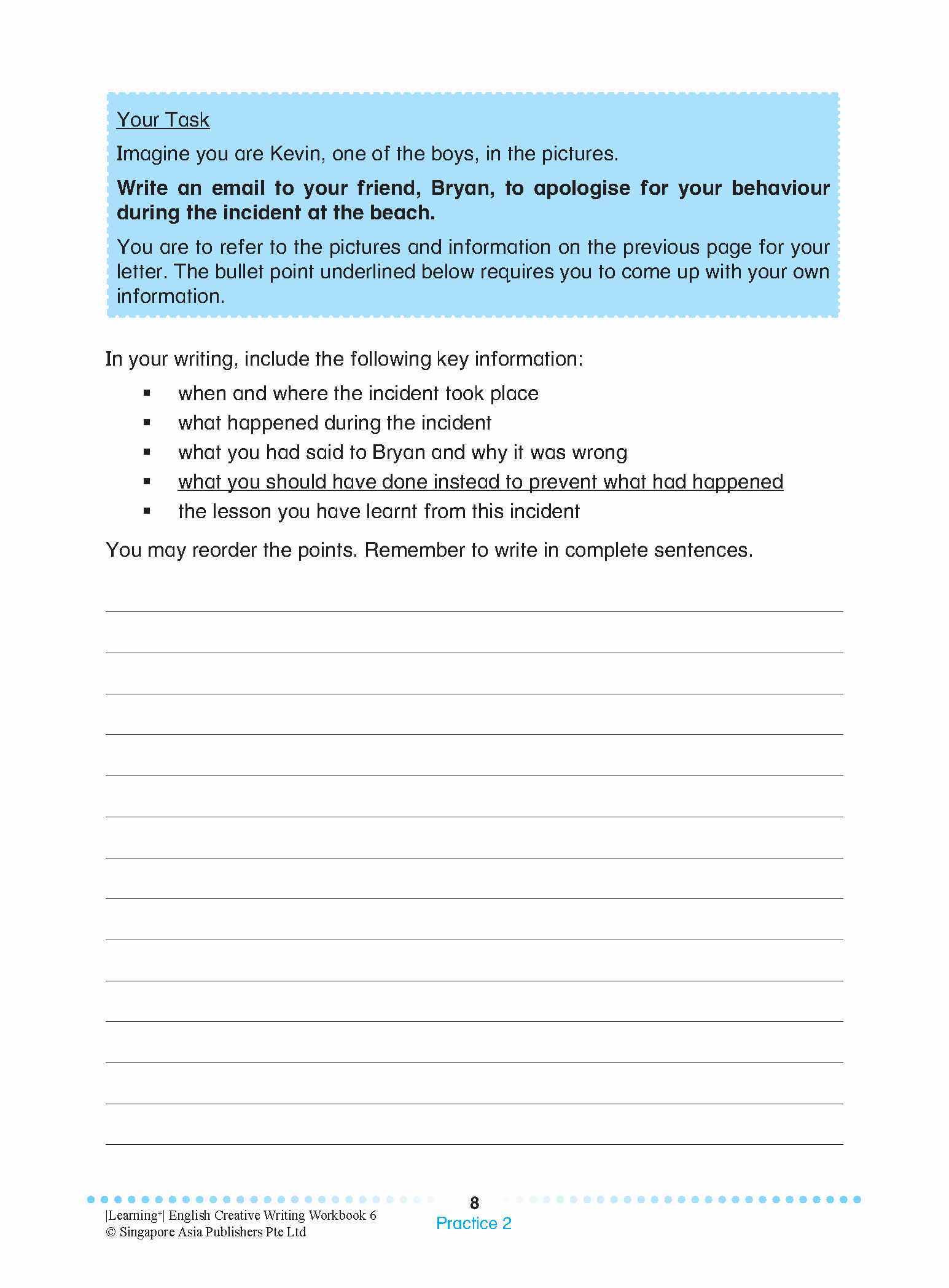 LEARNING+ ENGLISH CREATIVE WRITING Workbook 6