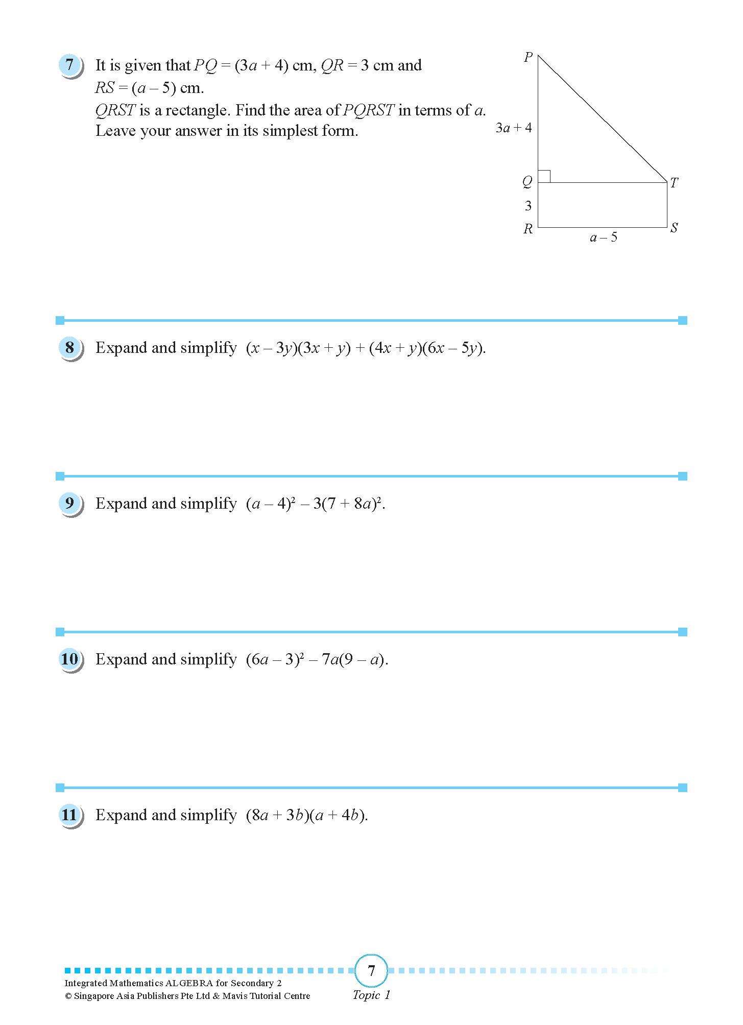 INTEGRATED MATHEMATICS ALGEBRA For SECONDARY 2 [G3 and IP]