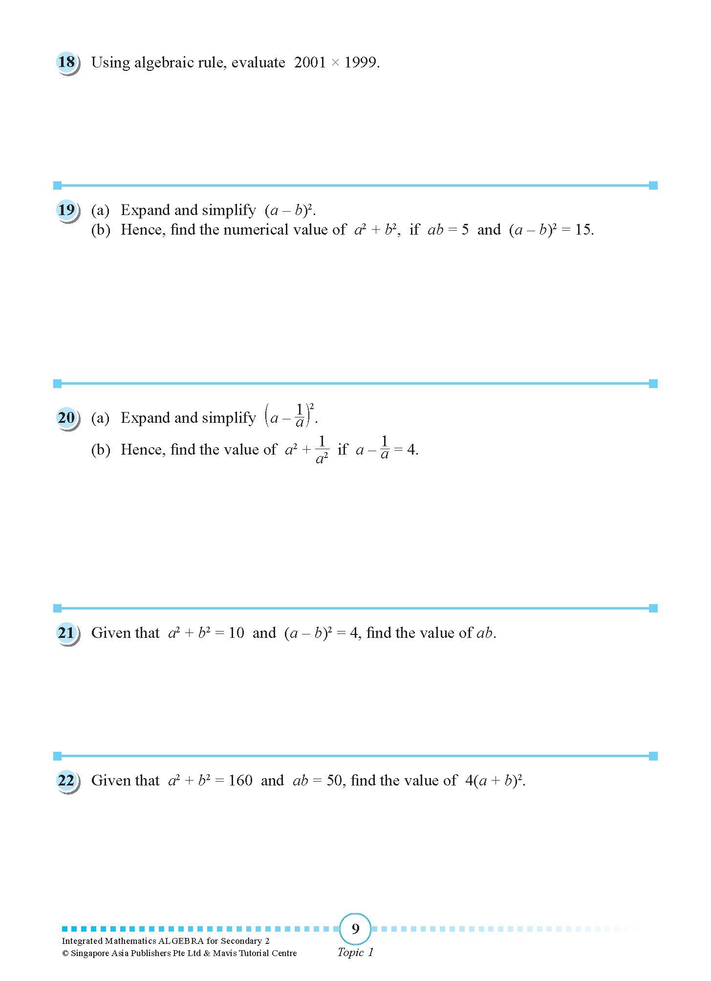 INTEGRATED MATHEMATICS ALGEBRA For SECONDARY 2 [G3 and IP]