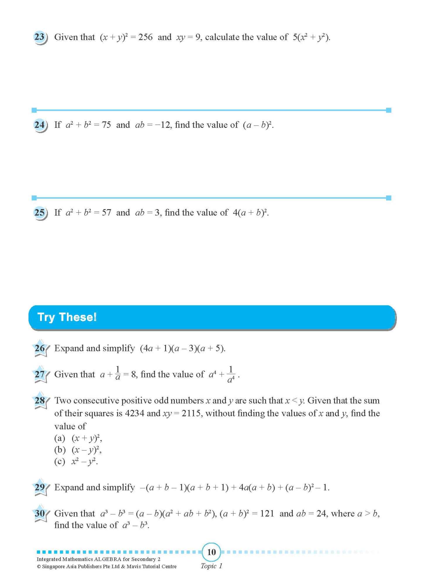 INTEGRATED MATHEMATICS ALGEBRA For SECONDARY 2 [G3 and IP]
