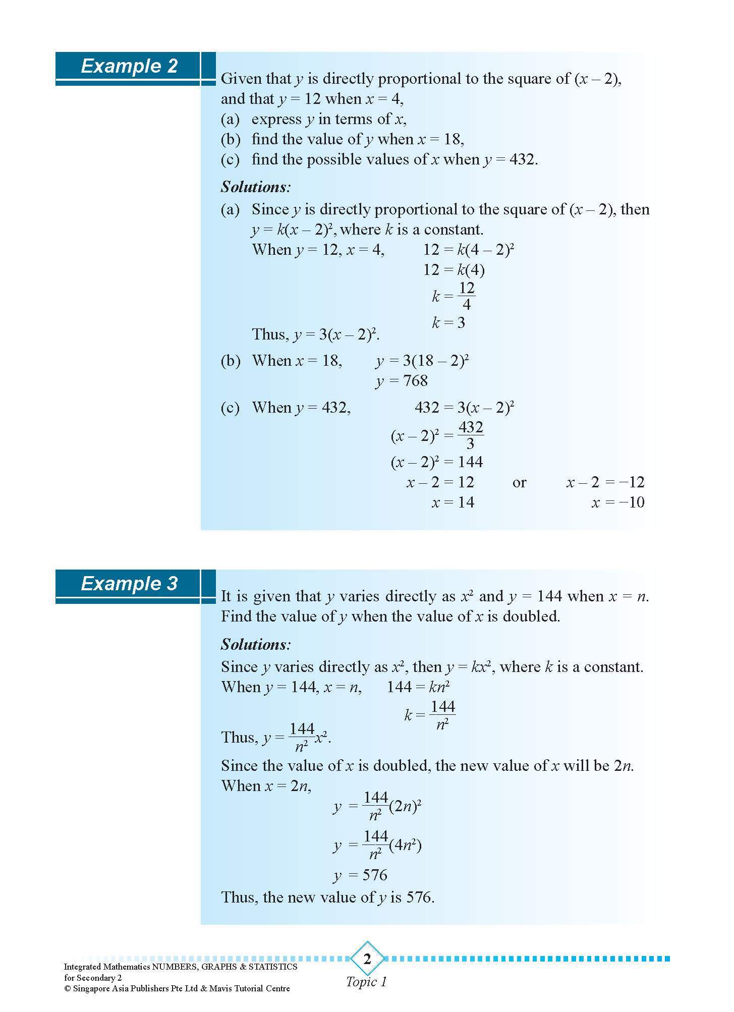 INTEGRATED MATHEMATICS NUMBERS, GRAPHS & STATISTICS For SECONDARY 2 [G3 and IP]