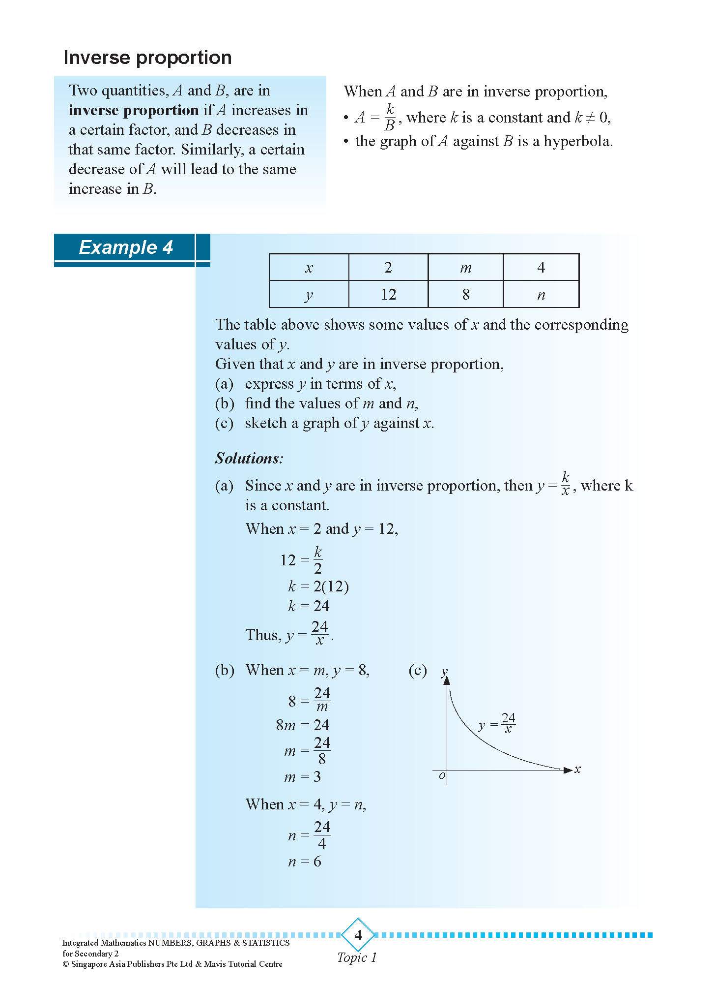 INTEGRATED MATHEMATICS NUMBERS, GRAPHS & STATISTICS For SECONDARY 2 [G3 and IP]