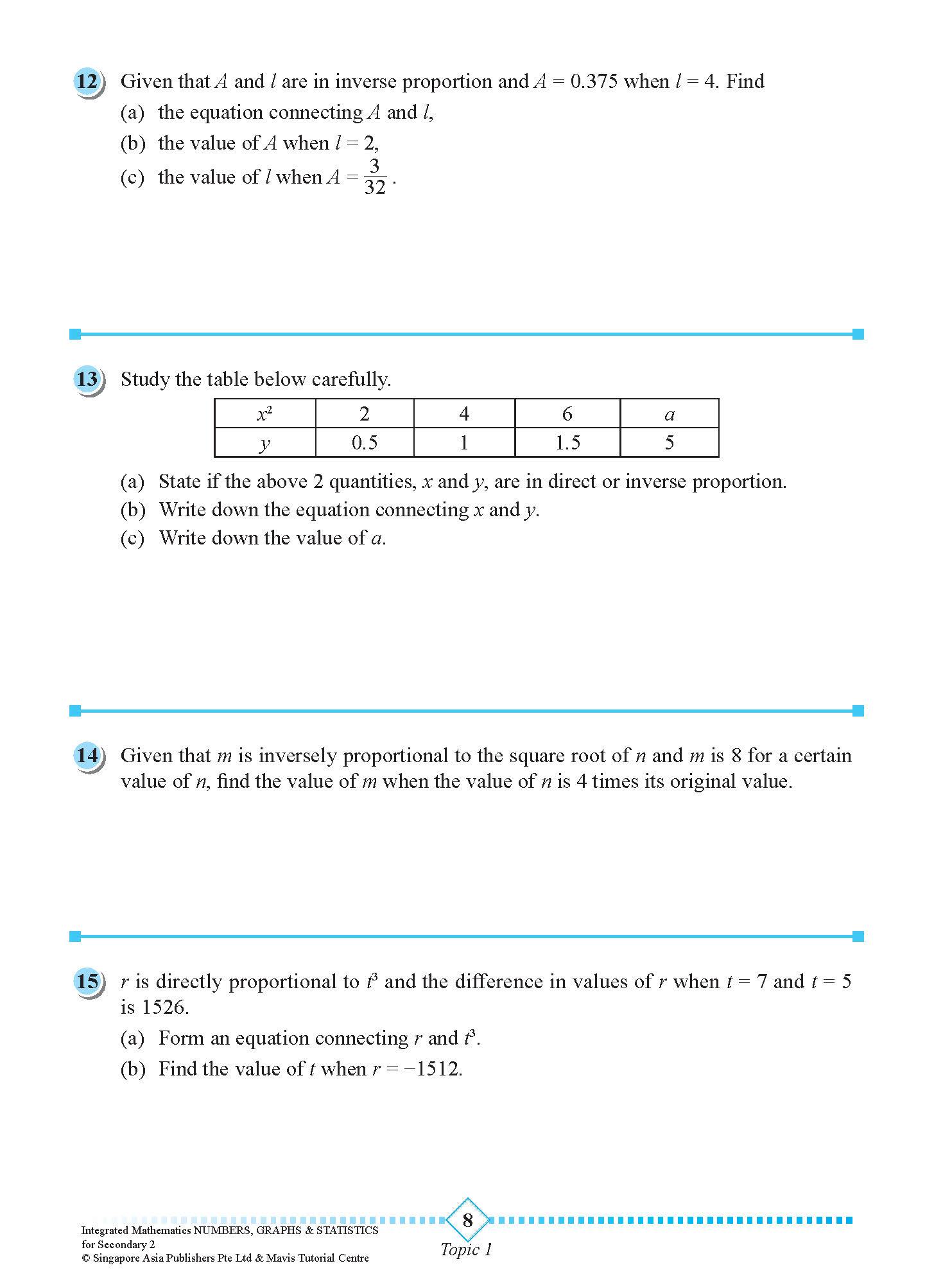 INTEGRATED MATHEMATICS NUMBERS, GRAPHS & STATISTICS For SECONDARY 2 [G3 and IP]