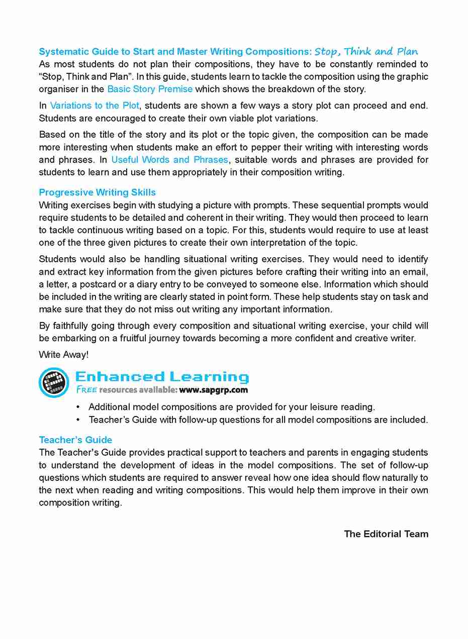 LEARNING+ English Write on Track! PICTURE COMPOSITIONS Book 5