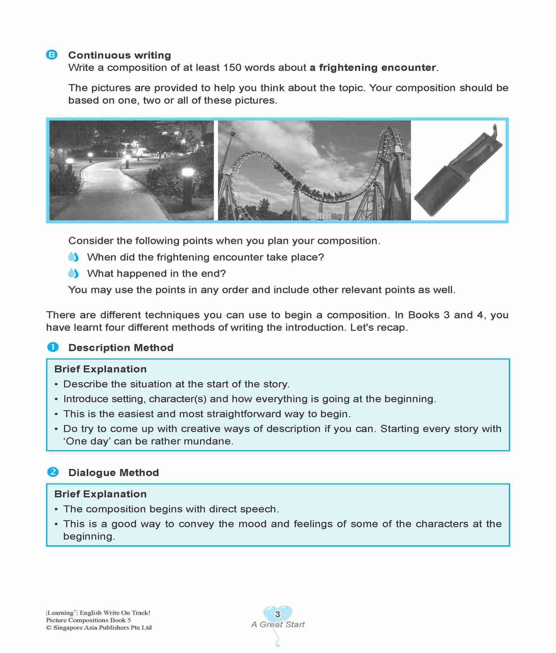 LEARNING+ English Write on Track! PICTURE COMPOSITIONS Book 5