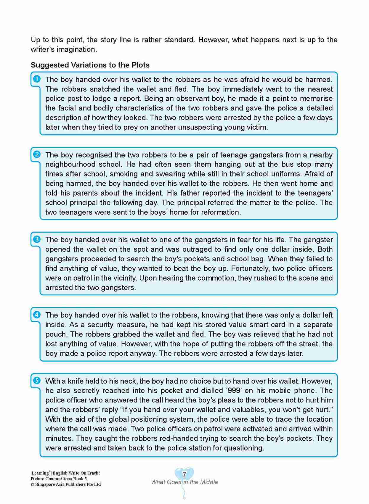 LEARNING+ English Write on Track! PICTURE COMPOSITIONS Book 5
