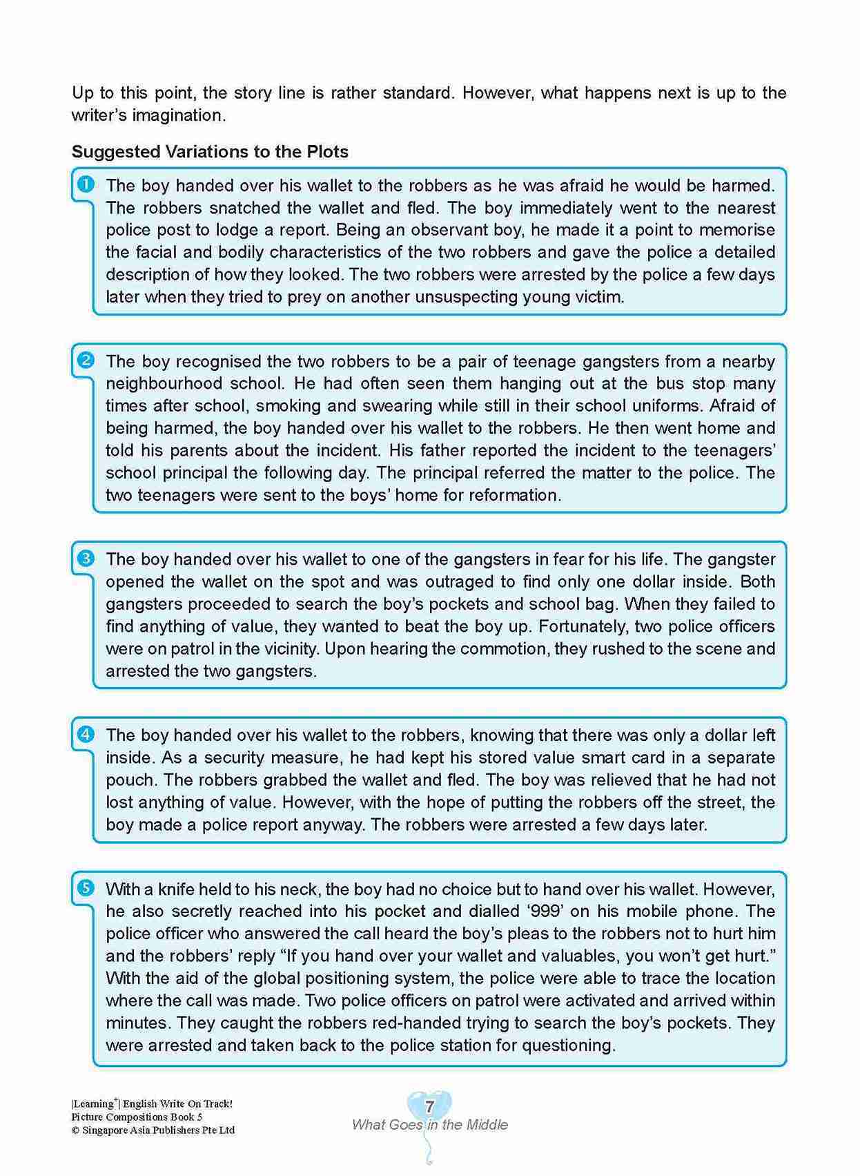 LEARNING+ English Write on Track! PICTURE COMPOSITIONS Book 5