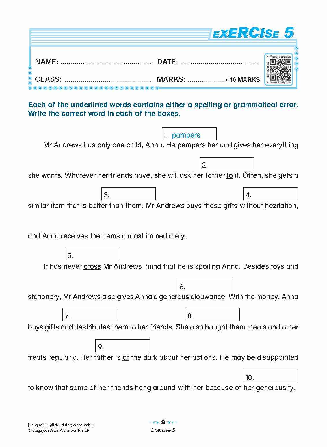 Conquer English Editing Workbook 5