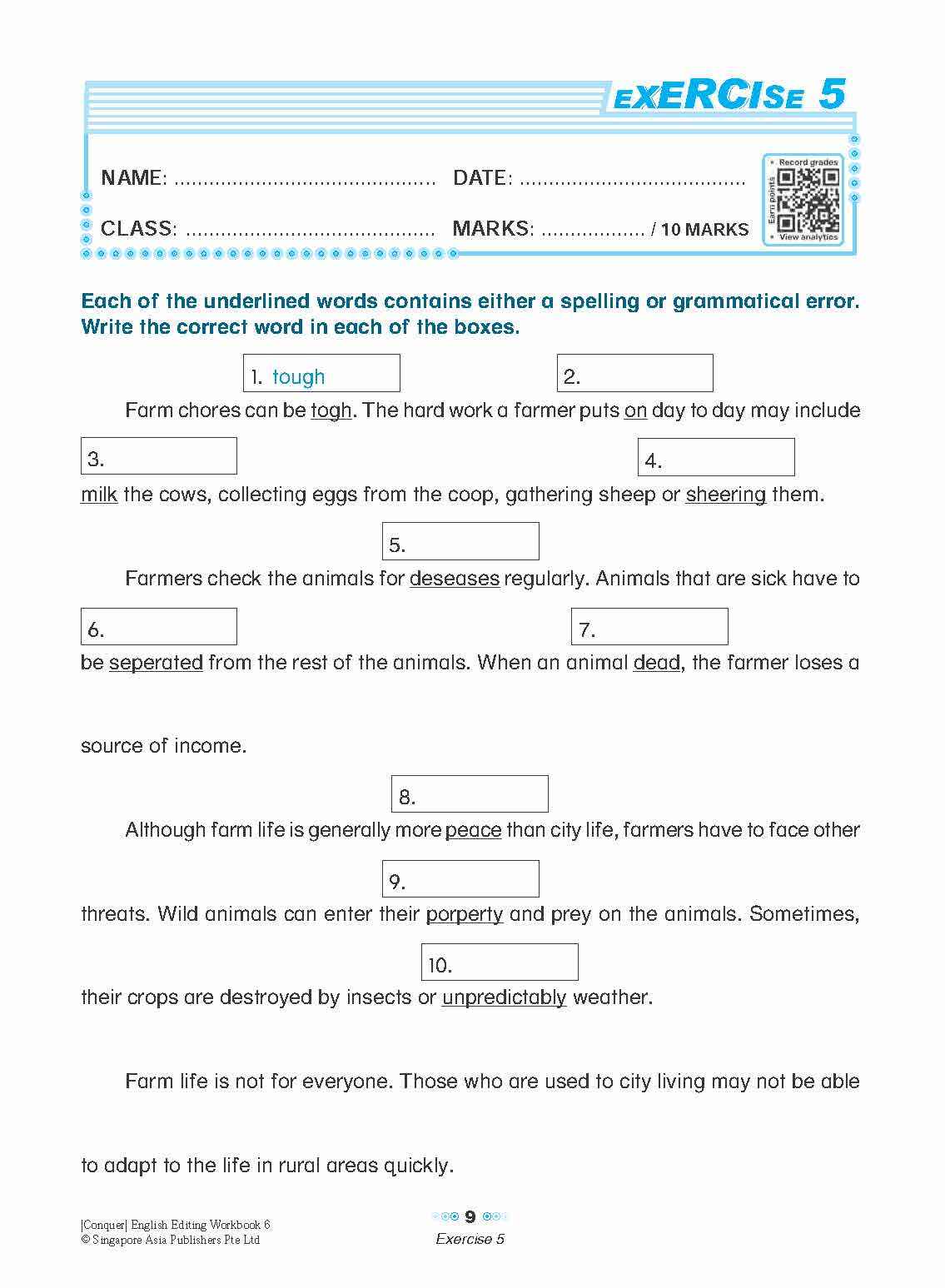 Conquer English Editing Workbook 6
