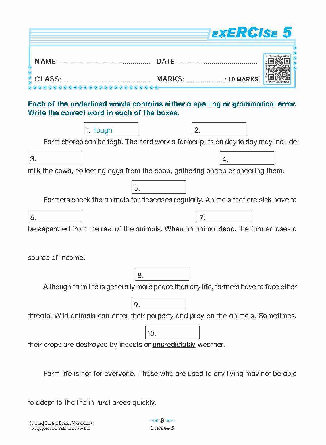 Conquer English Editing Workbook 6