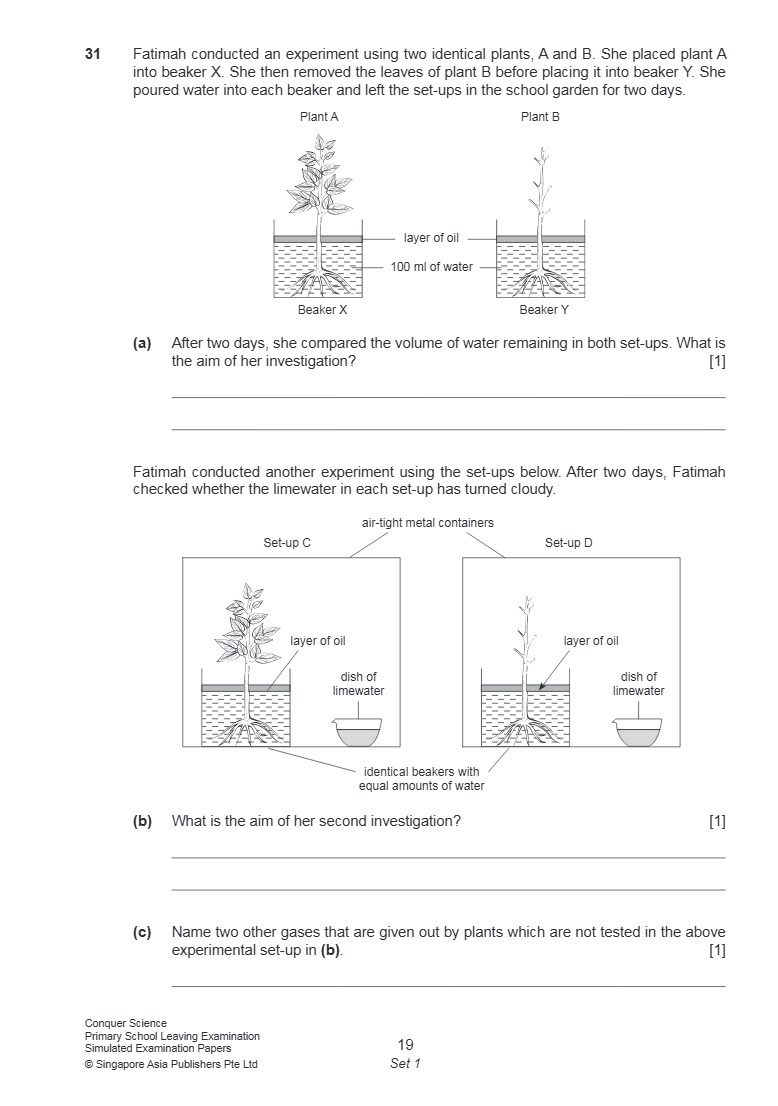 Conquer Science Primary School leaving Examination Simulated Examination Papers