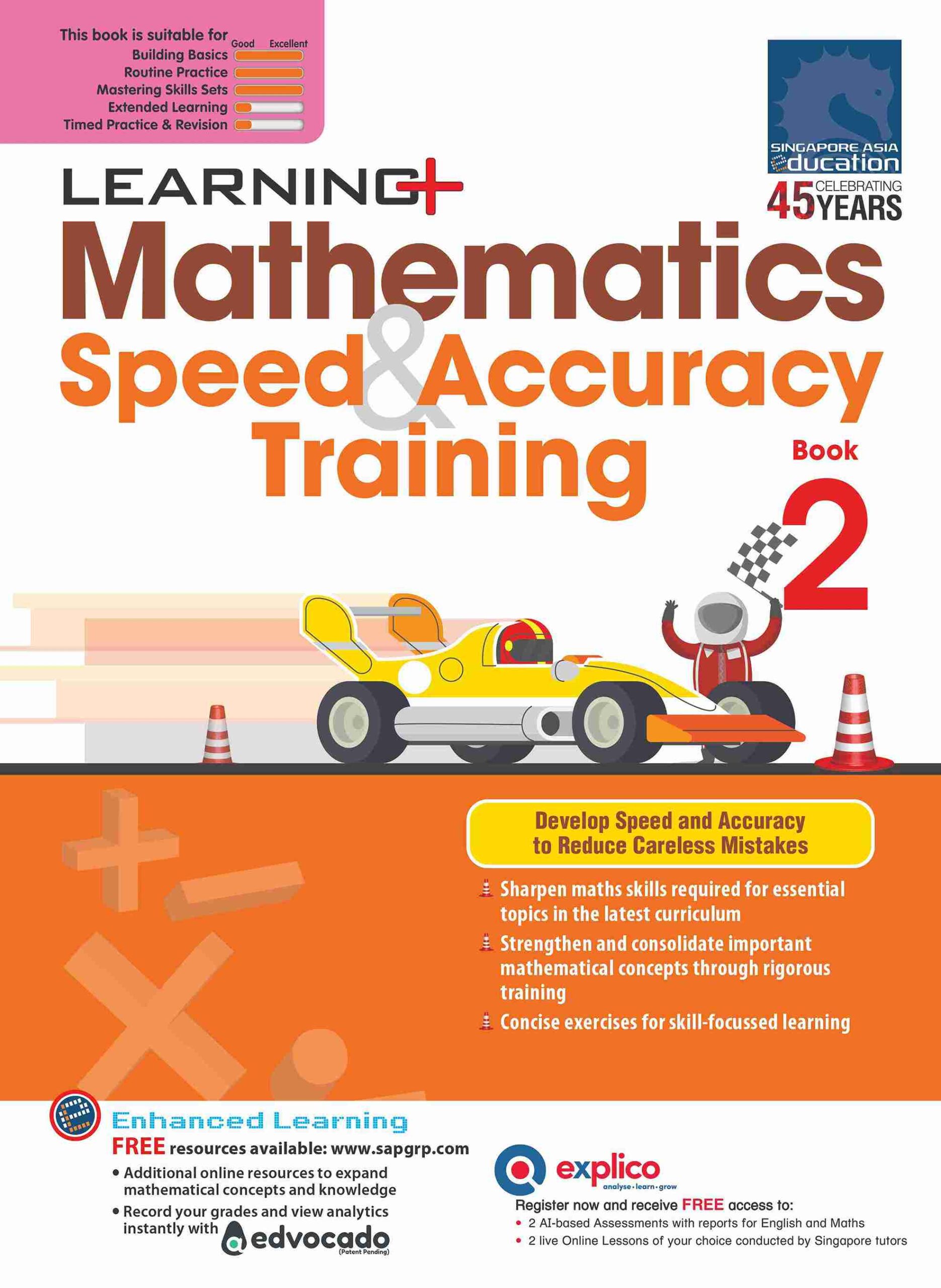 LEARNING+ Mathematics Speed & Accuracy Training Book 2