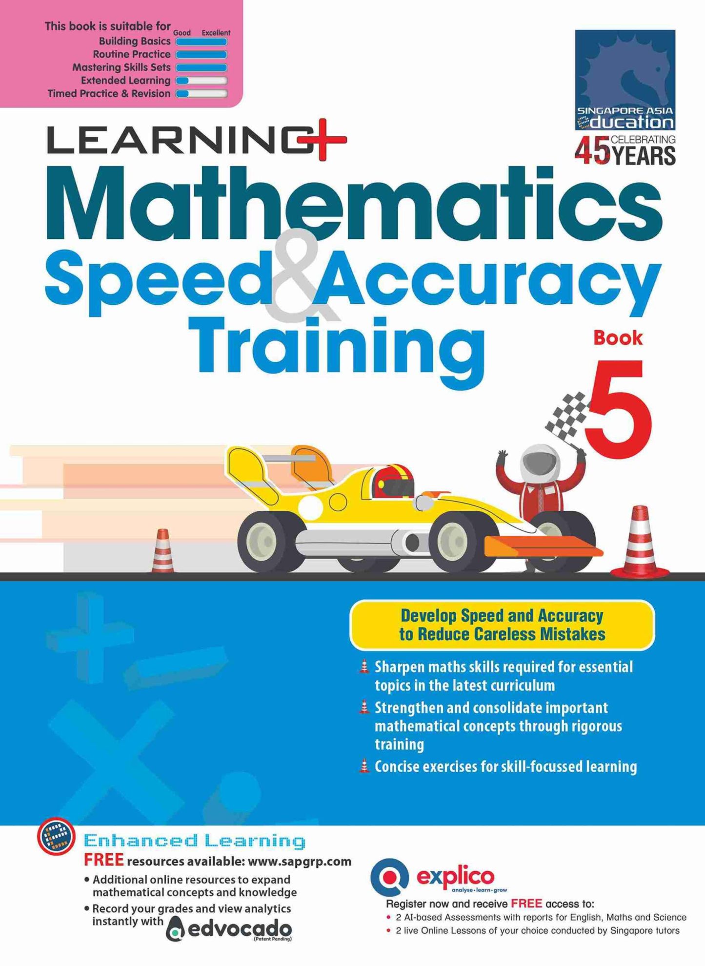 LEARNING+ Mathematics Speed & Accuracy Training Book 5