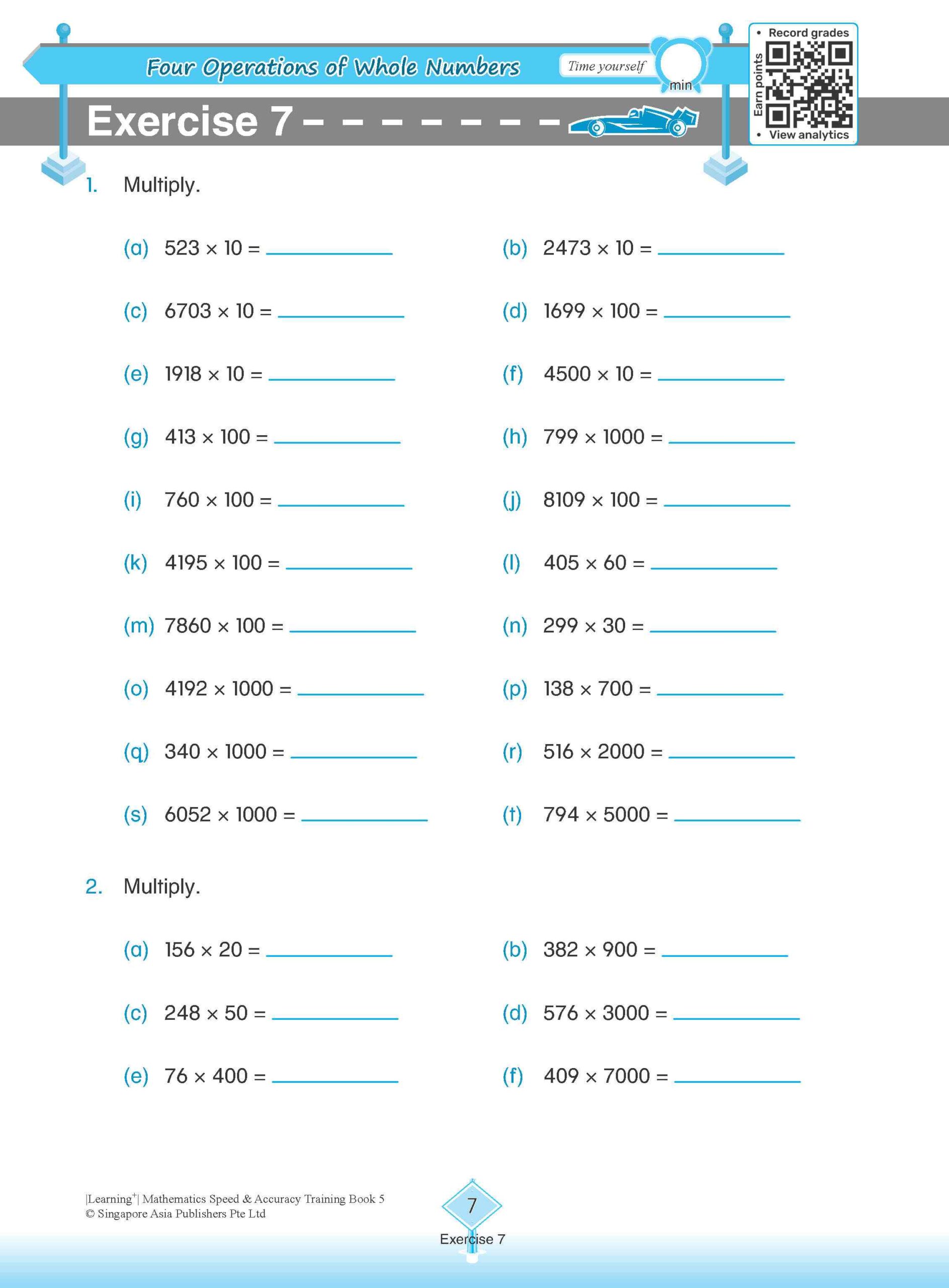 LEARNING+ Mathematics Speed & Accuracy Training Book 5
