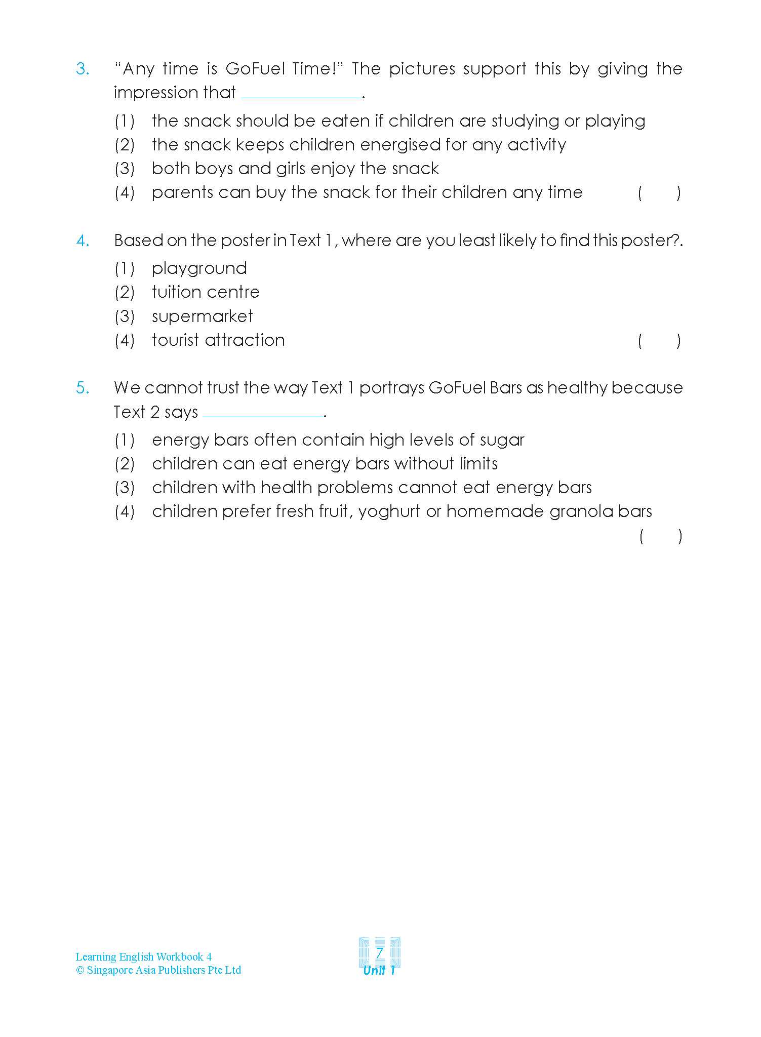 LEARNING ENGLISH Workbook 4