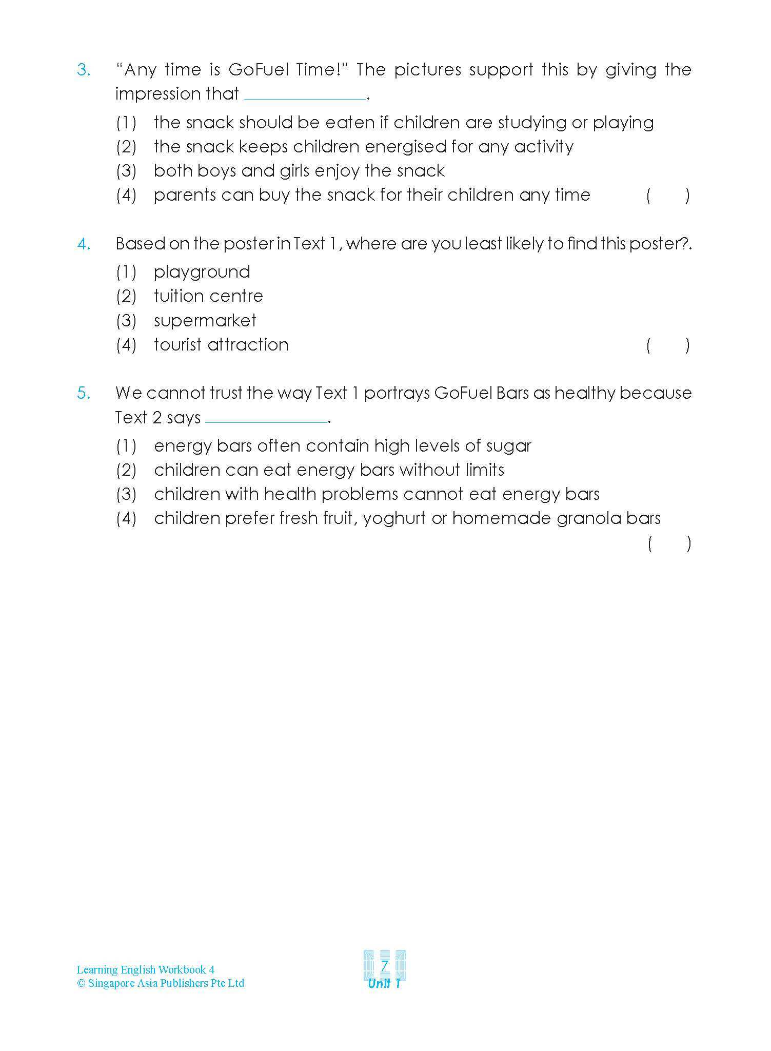 LEARNING ENGLISH Workbook 4