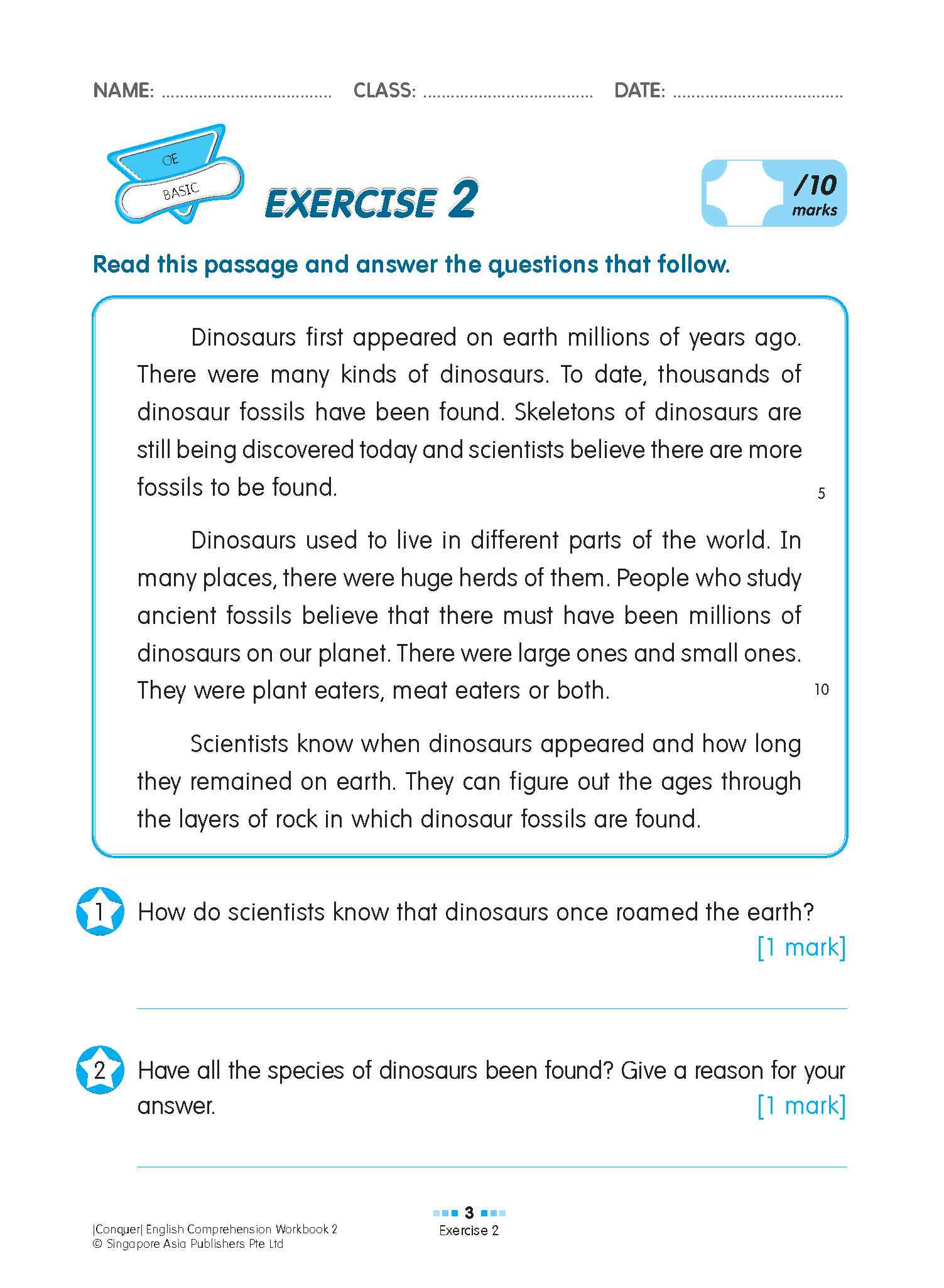 Conquer English Comprehension Workbook 2