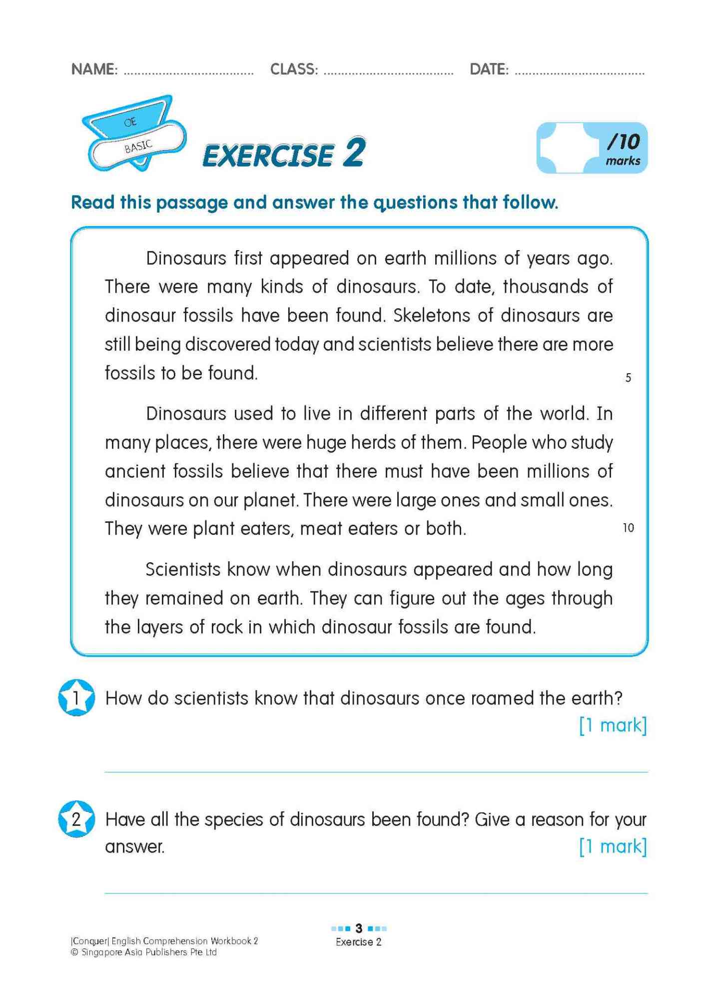 Conquer English Comprehension Workbook 2