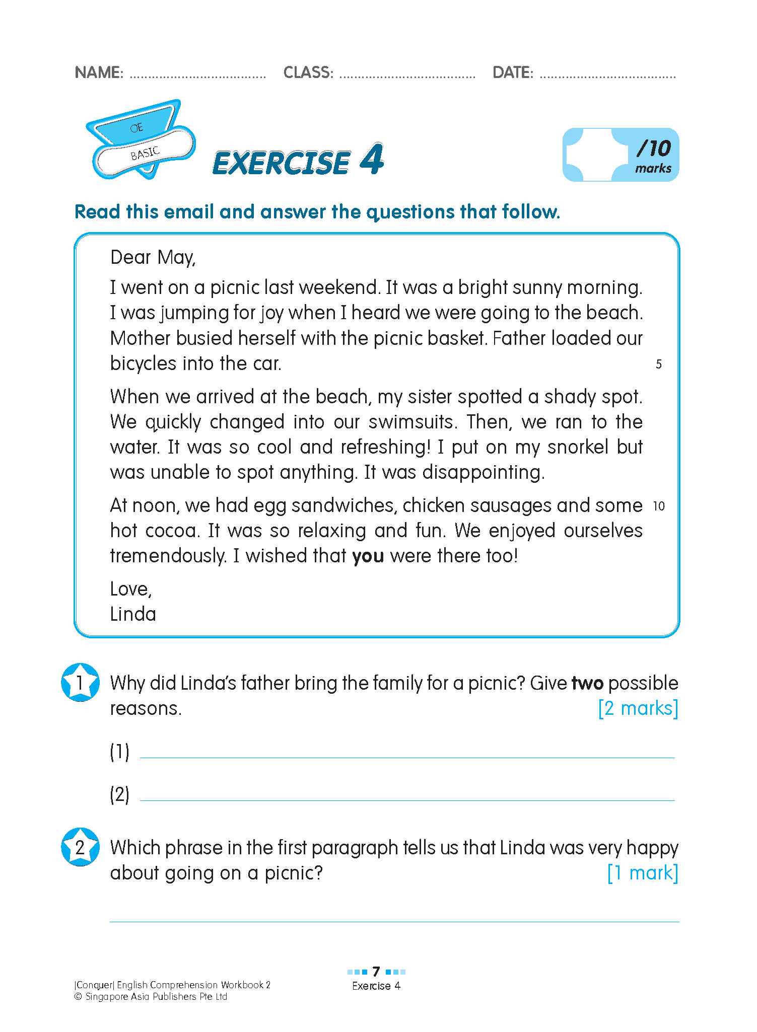 Conquer English Comprehension Workbook 2