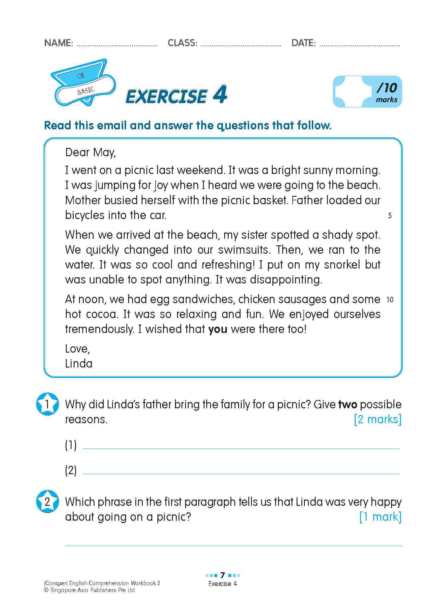 Conquer English Comprehension Workbook 2