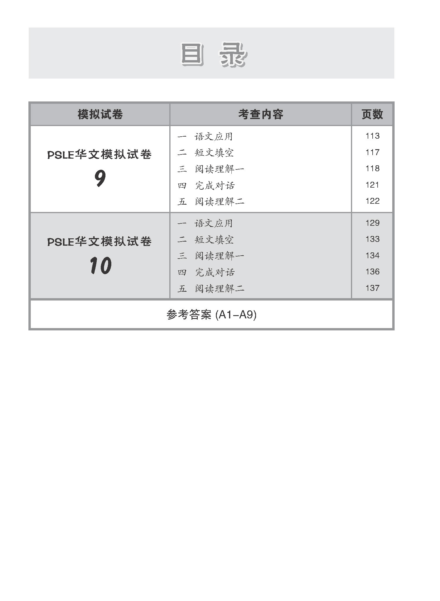 会考满分冲刺 PSLE华文模拟试卷 / PSLE Chinese Trial Examination Papers