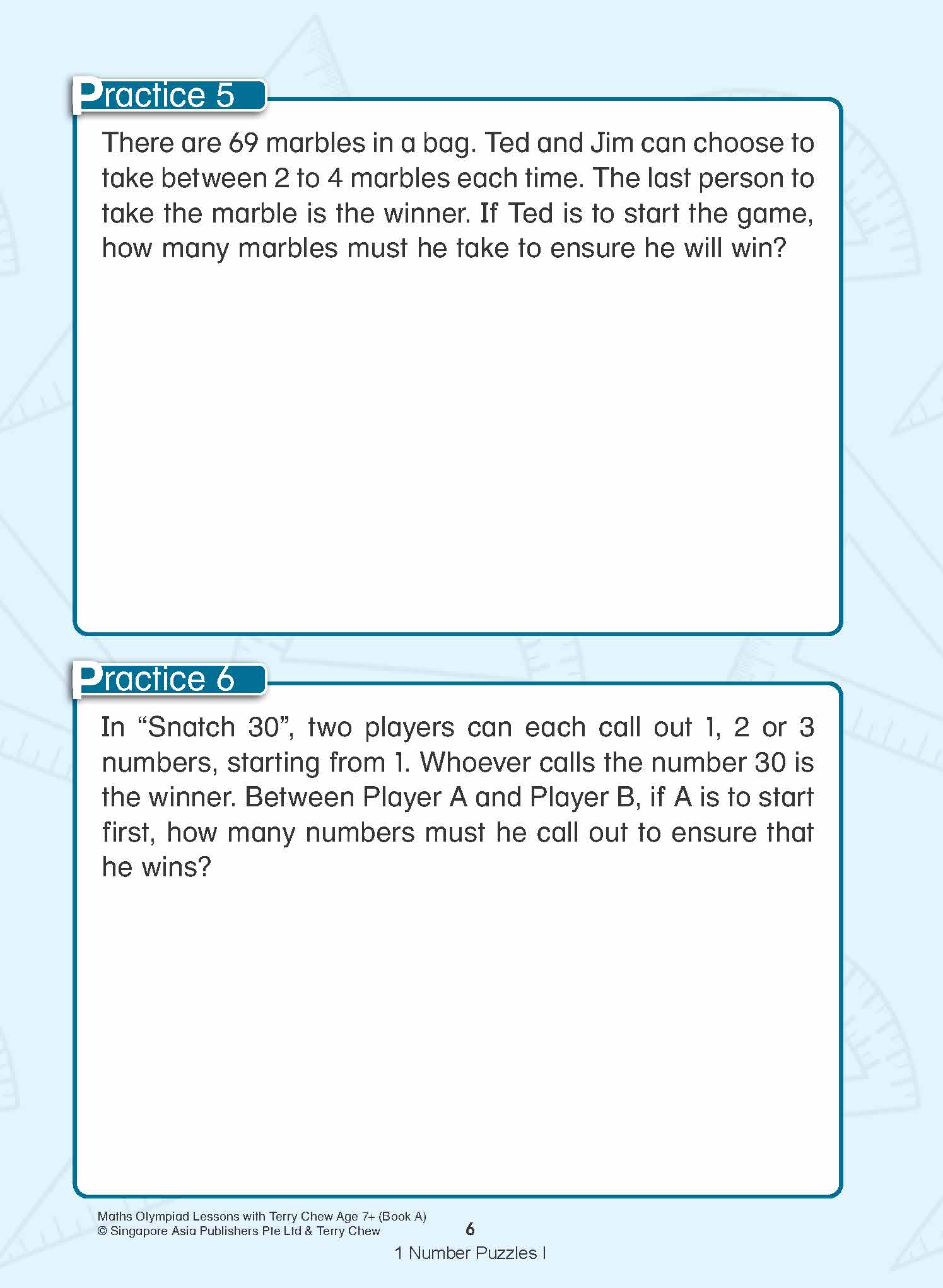 Maths Olympiad Lessons with Terry Chew Age 7+ Book A