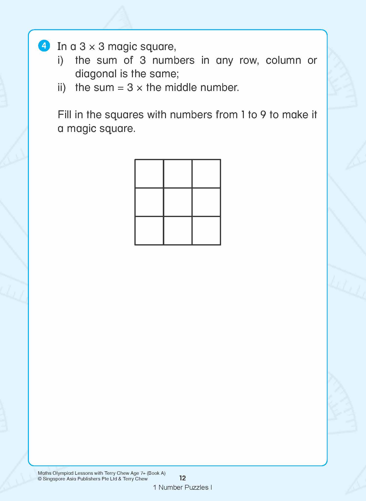 Maths Olympiad Lessons with Terry Chew Age 7+ Book A