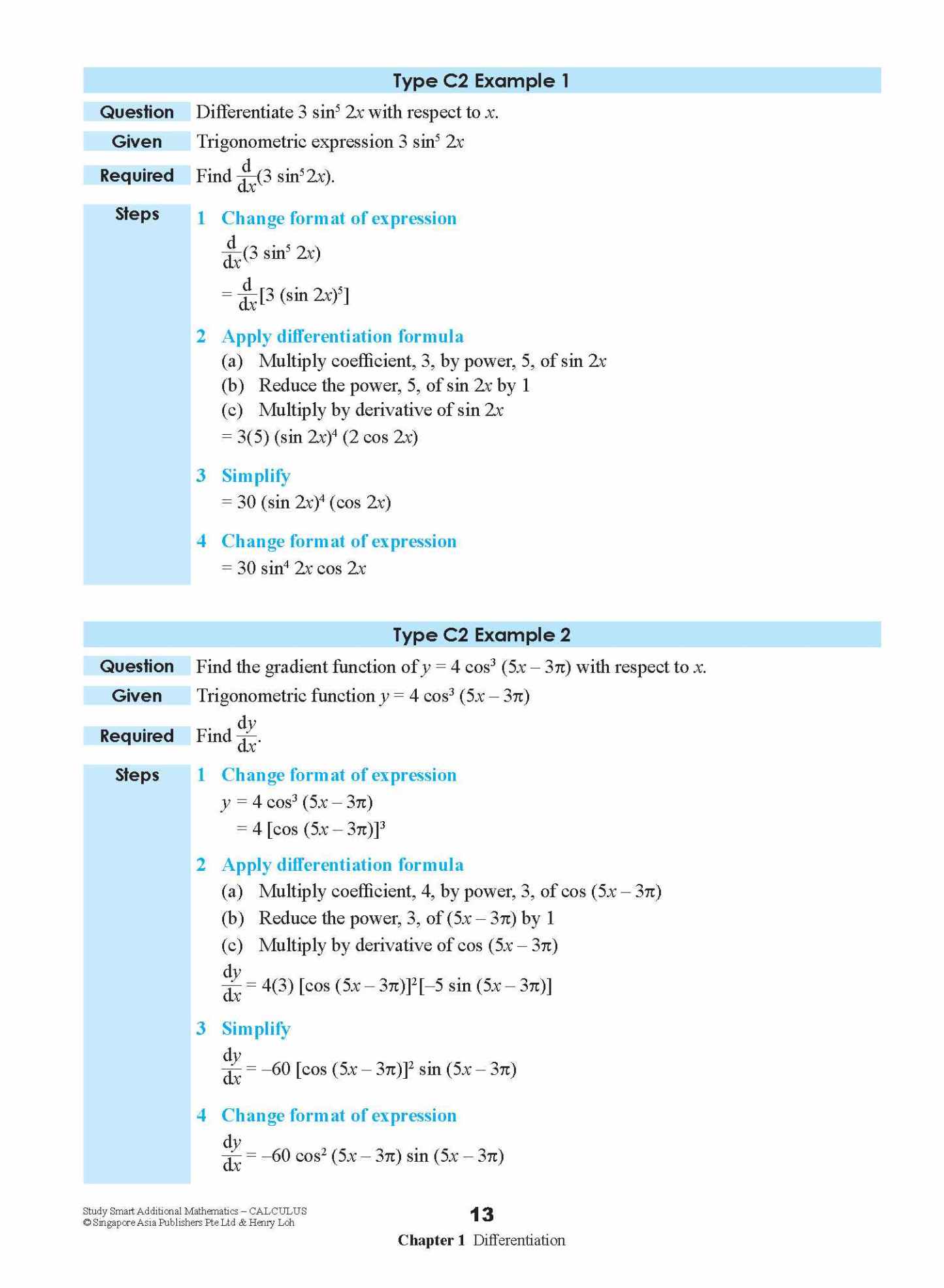 STUDY SMART Additional Mathematics CALCULUS For Upper Secondary Levels