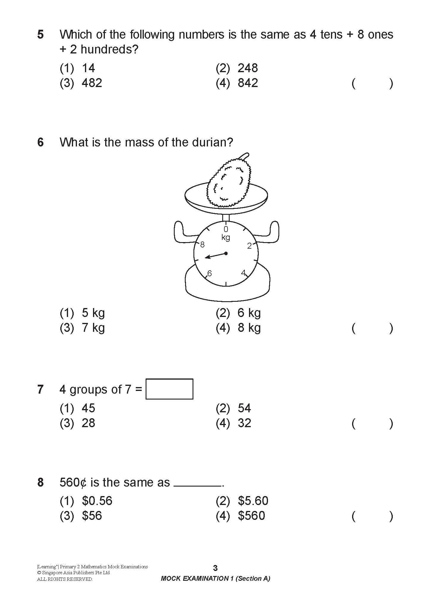 LEARNING+ Primary 2 Mathematics Mock Examinations