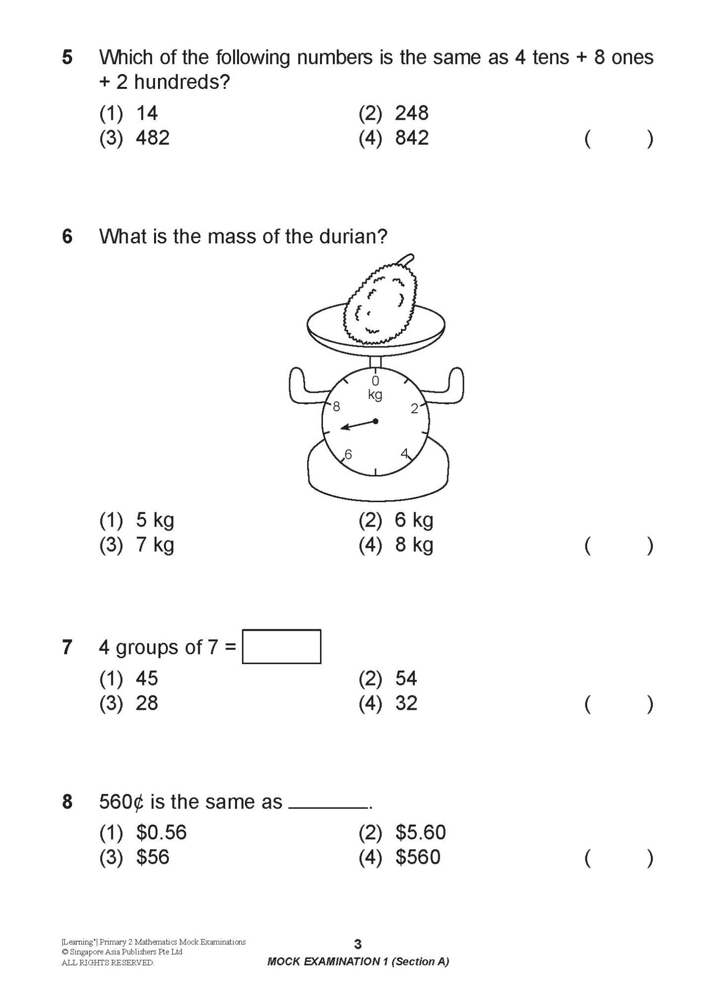 LEARNING+ Primary 2 Mathematics Mock Examinations
