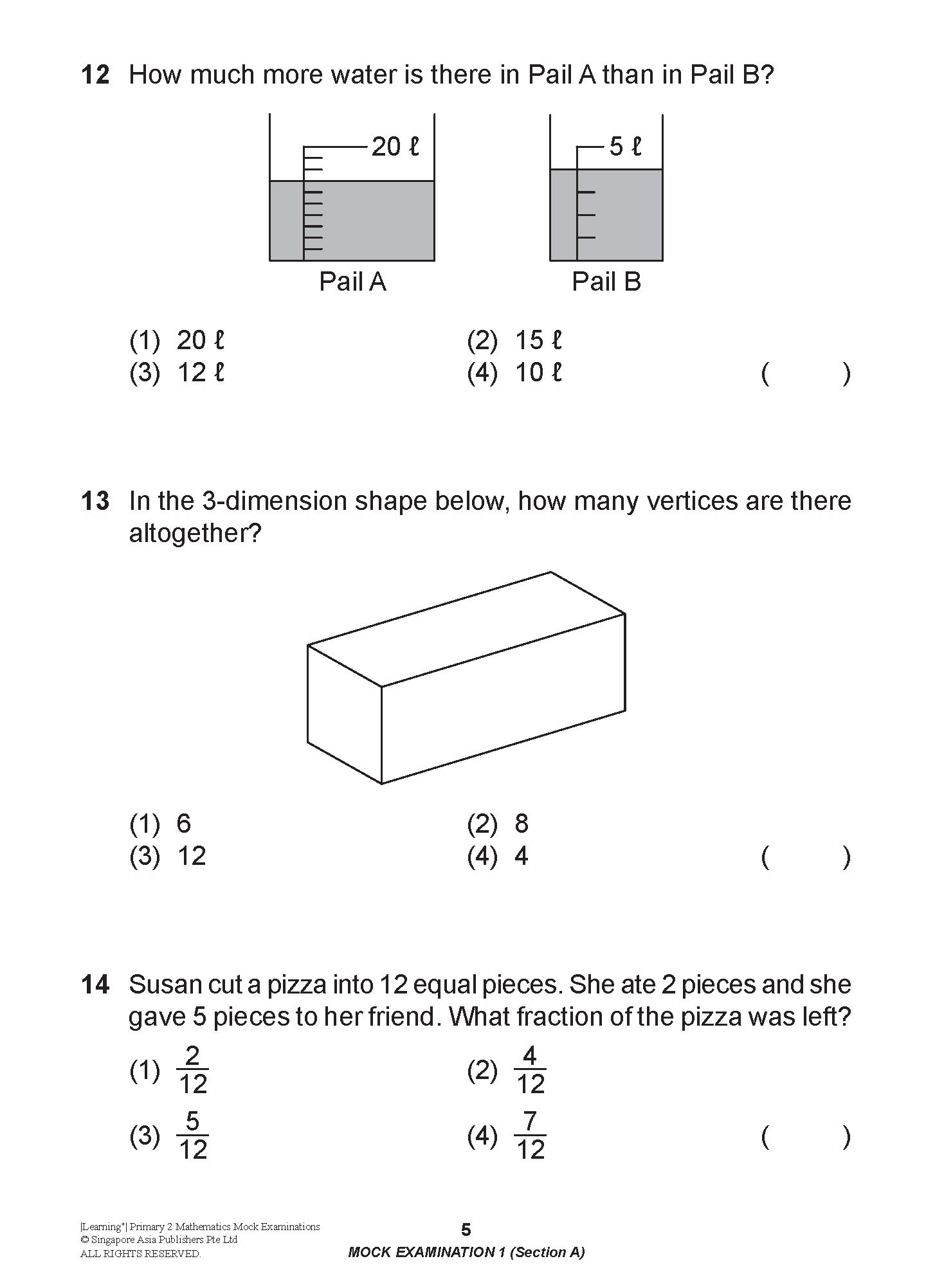 LEARNING+ Primary 2 Mathematics Mock Examinations