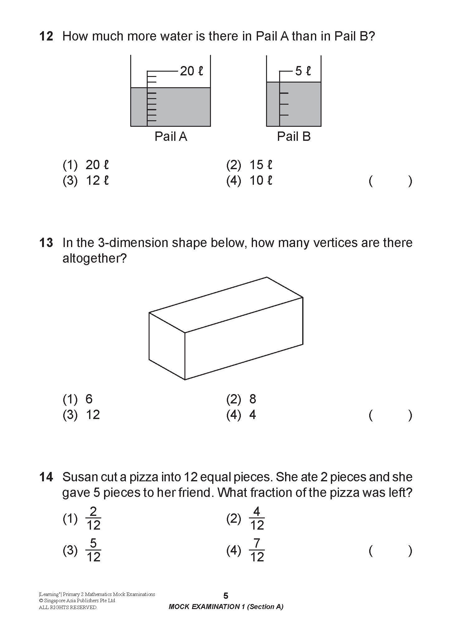 LEARNING+ Primary 2 Mathematics Mock Examinations