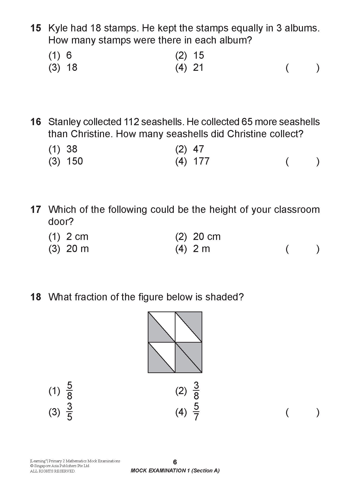 LEARNING+ Primary 2 Mathematics Mock Examinations
