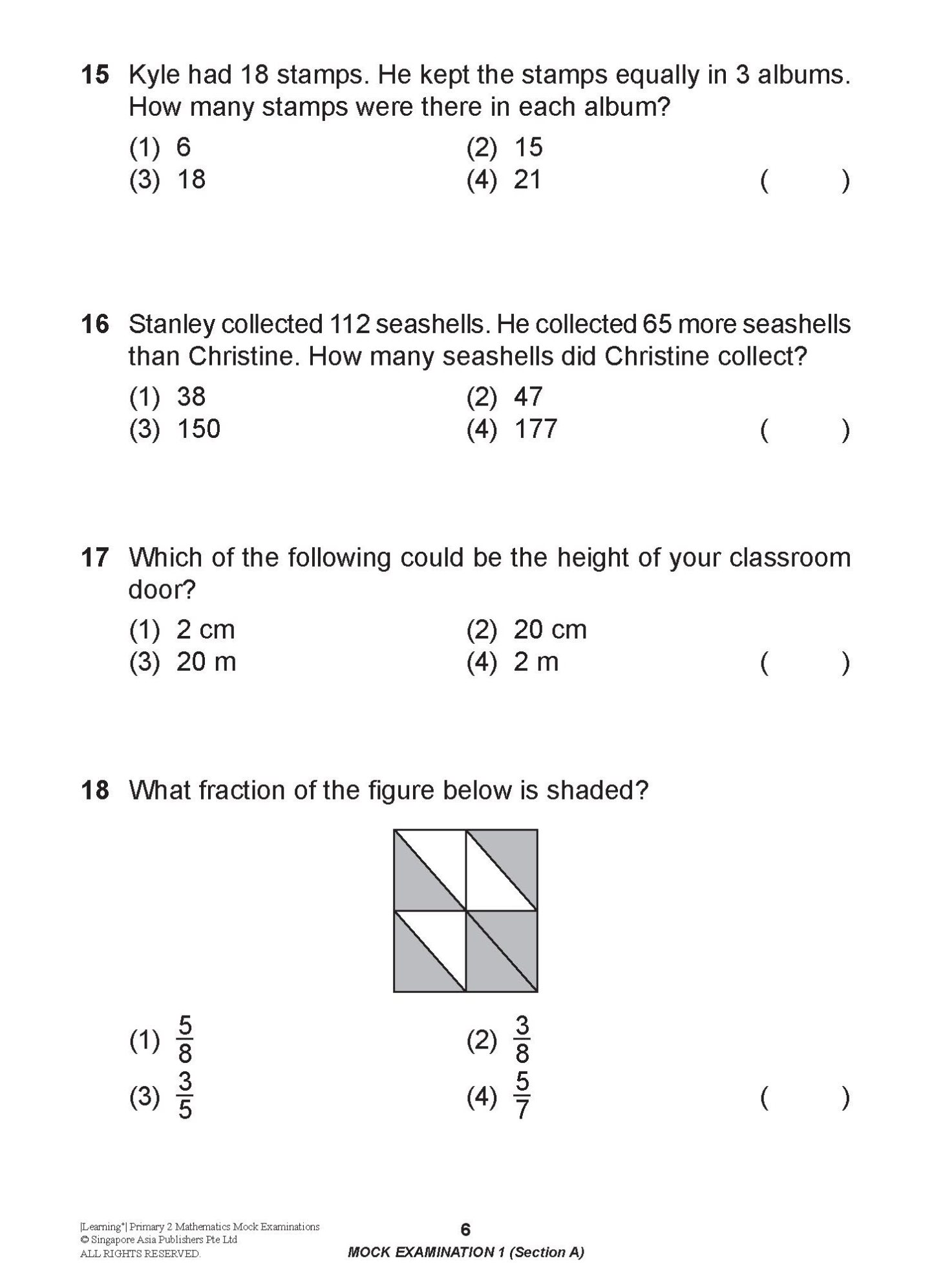 LEARNING+ Primary 2 Mathematics Mock Examinations