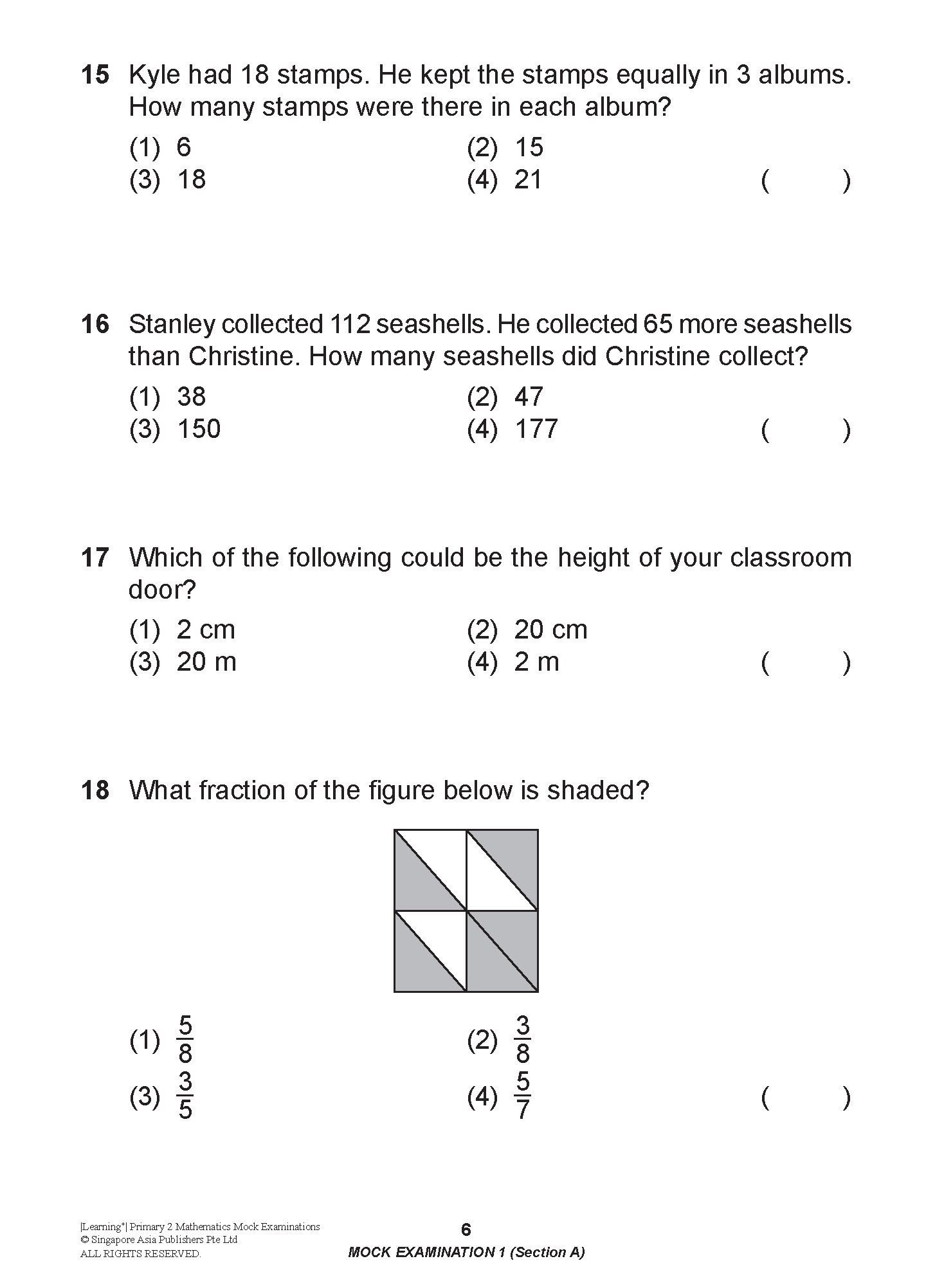 LEARNING+ Primary 2 Mathematics Mock Examinations