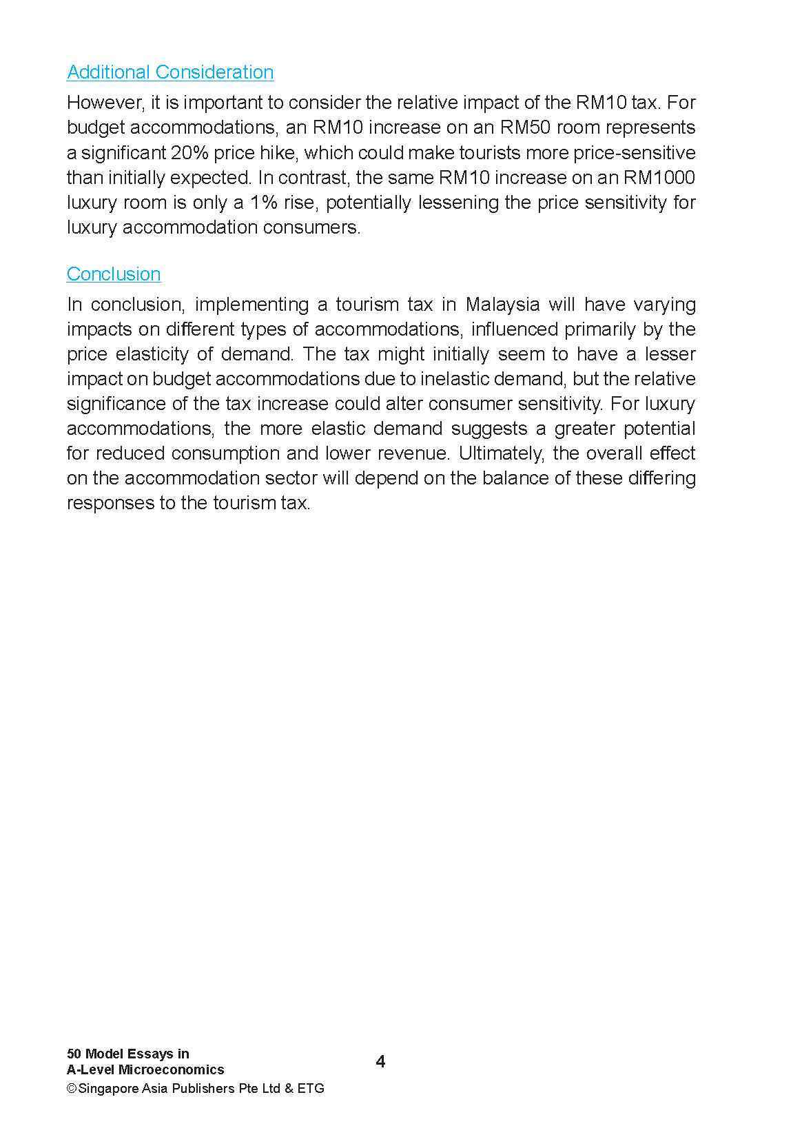 NOTES+ with ETG Econs 50 MODEL ESSAYS in A-LEVEL MICROECONOMICS