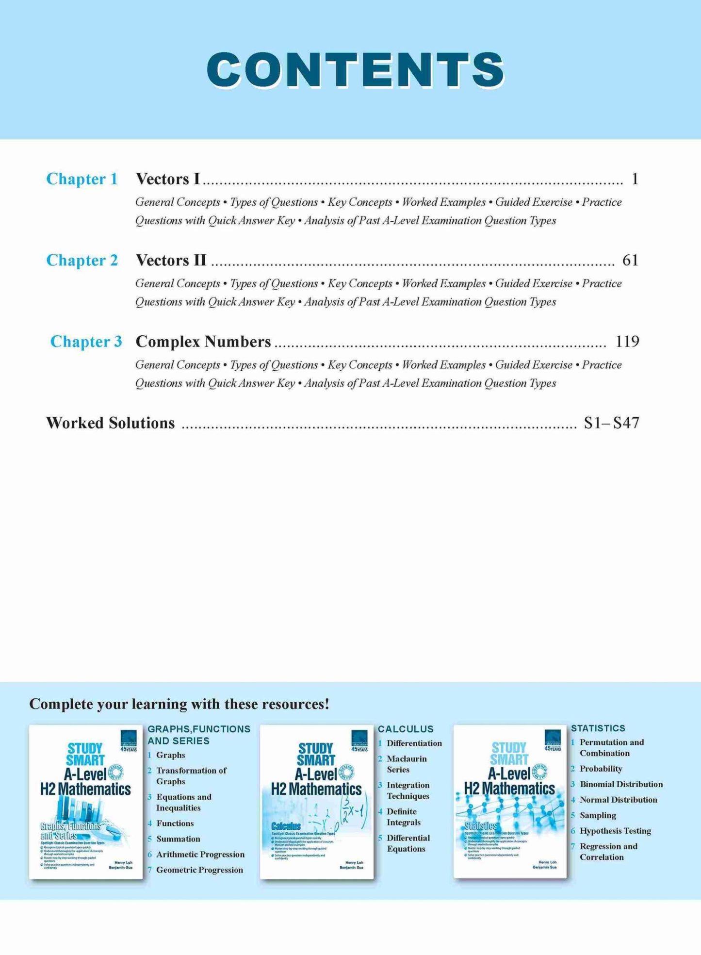 STUDY SMART A-Level H2 Mathematics Vectors and Complex Numbers