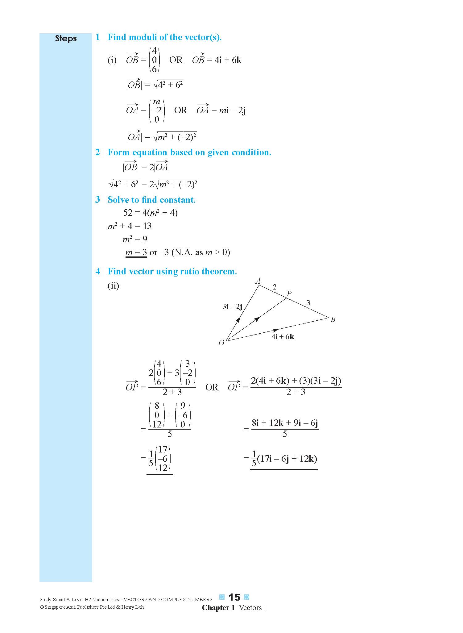 STUDY SMART A-Level H2 Mathematics Vectors and Complex Numbers