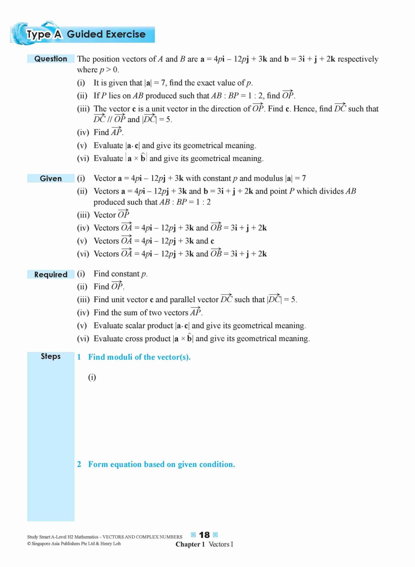STUDY SMART A-Level H2 Mathematics Vectors and Complex Numbers