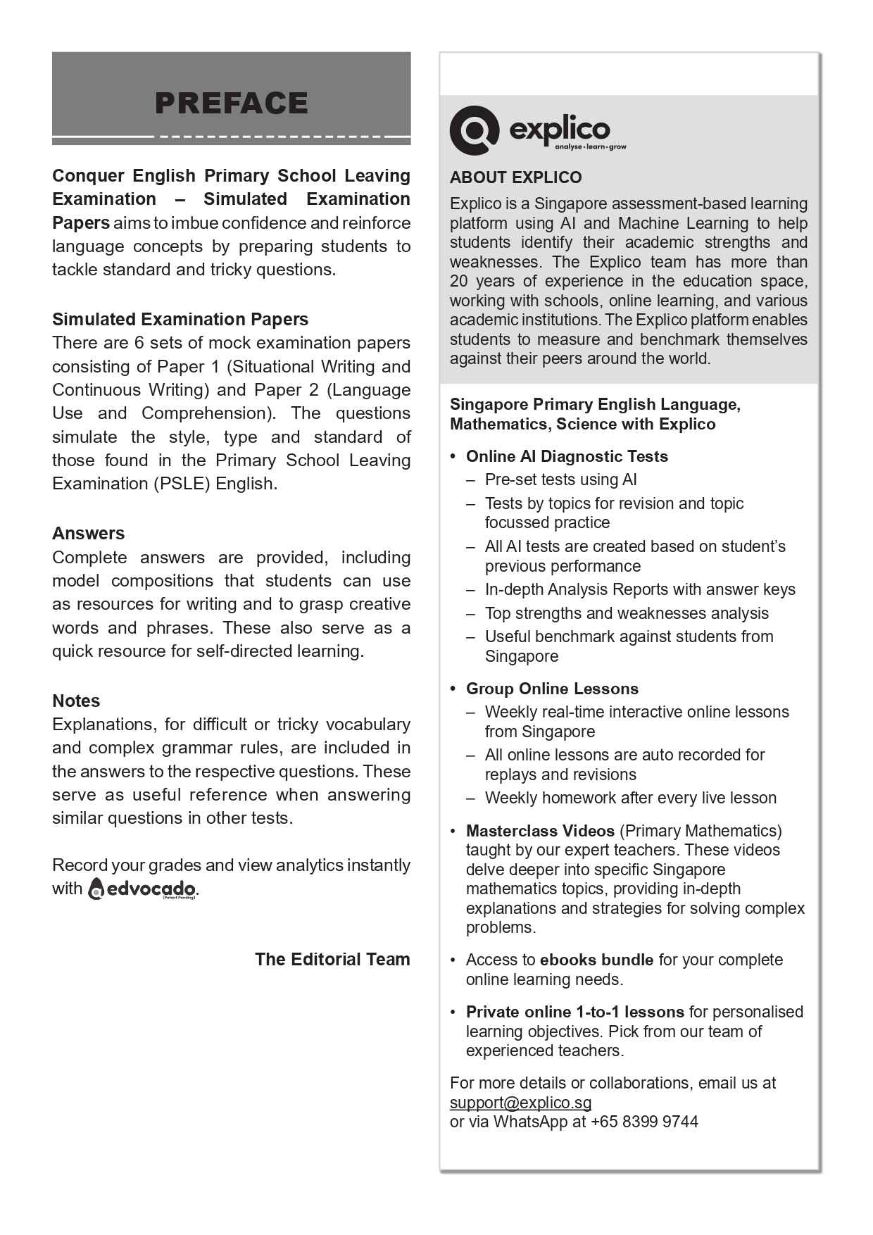 Conquer English Primary School Leaving Examination – Simulated Examination Papers