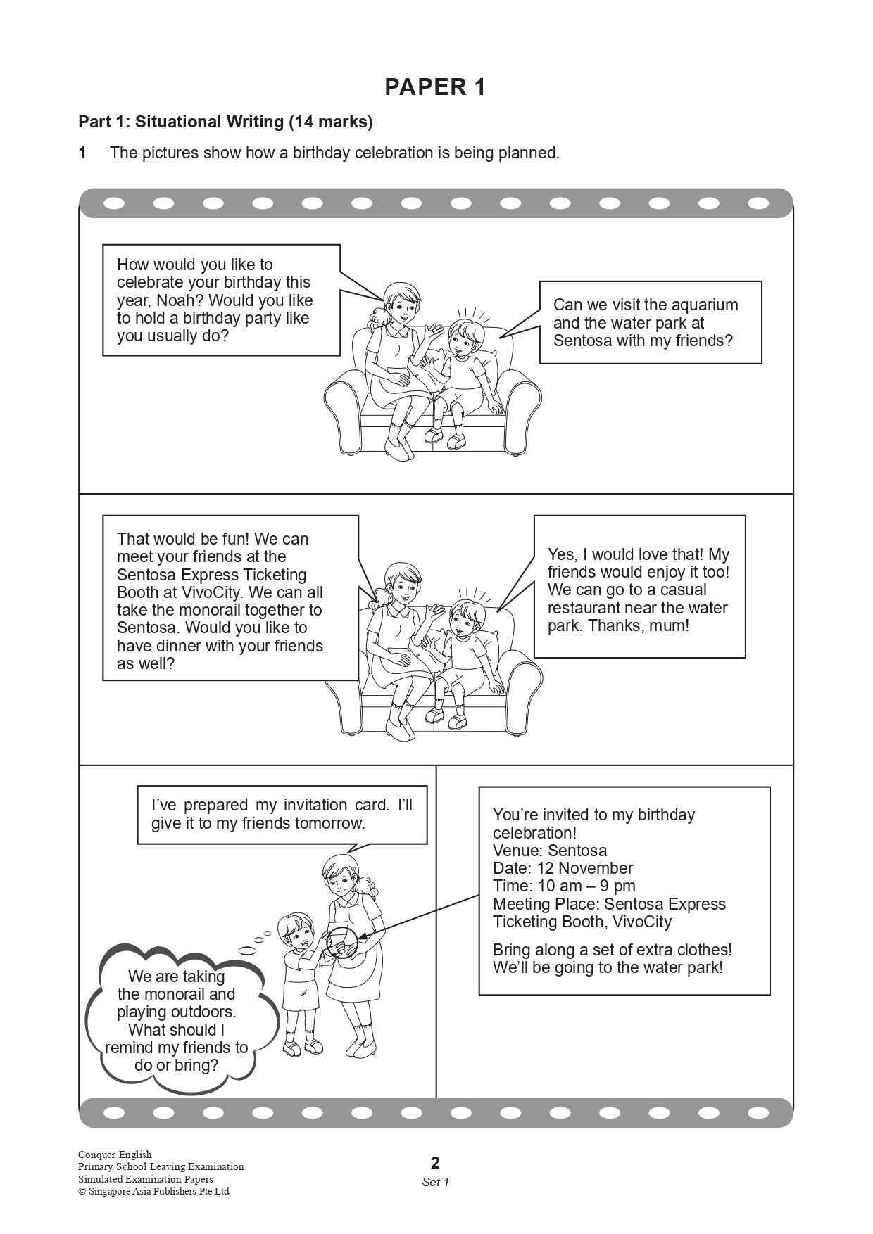 Conquer English Primary School Leaving Examination – Simulated Examination Papers