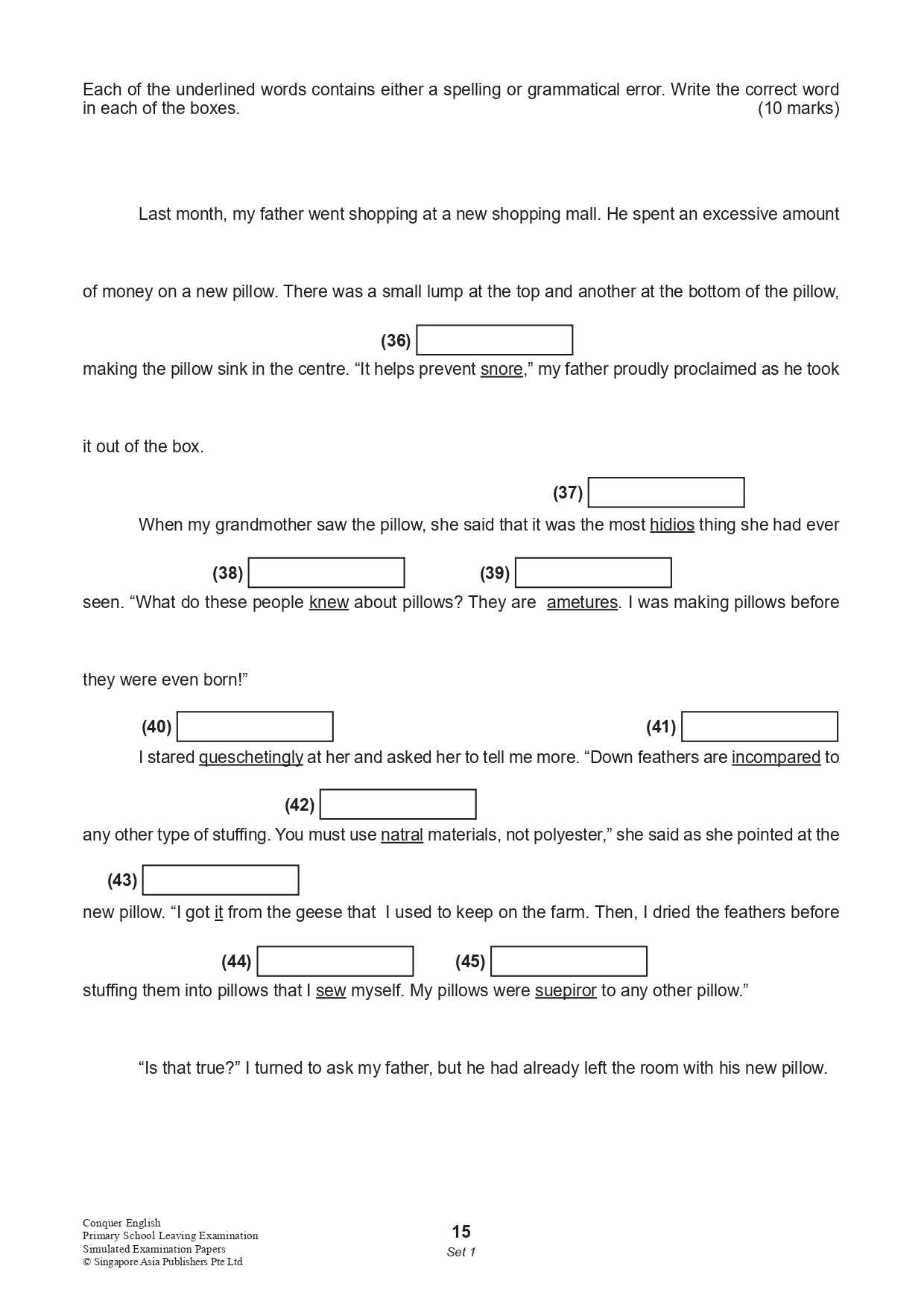 Conquer English Primary School Leaving Examination – Simulated Examination Papers